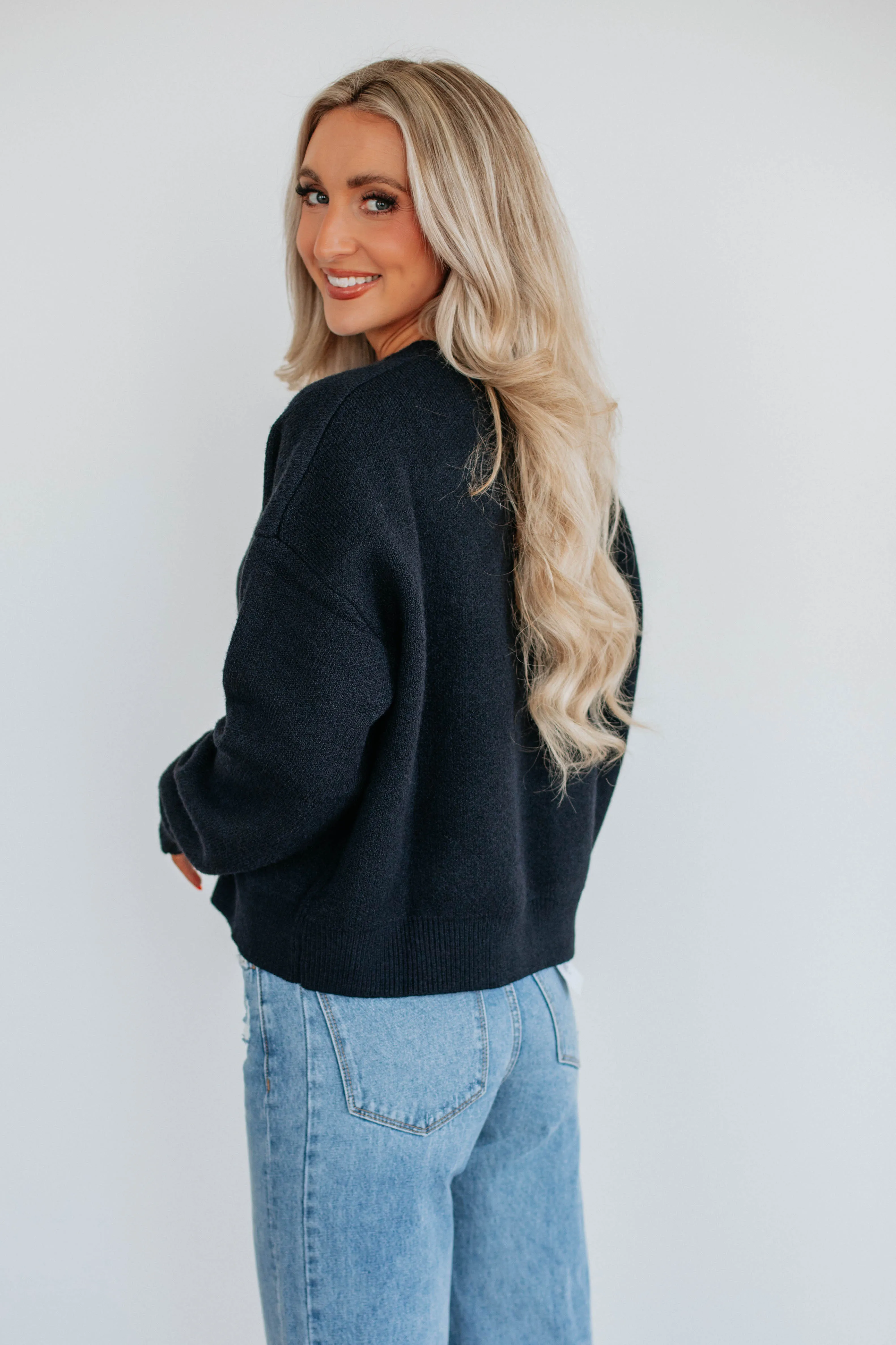 Kassi Cardigan - Navy sold by Wild Oak Boutique product image thumbnail 4