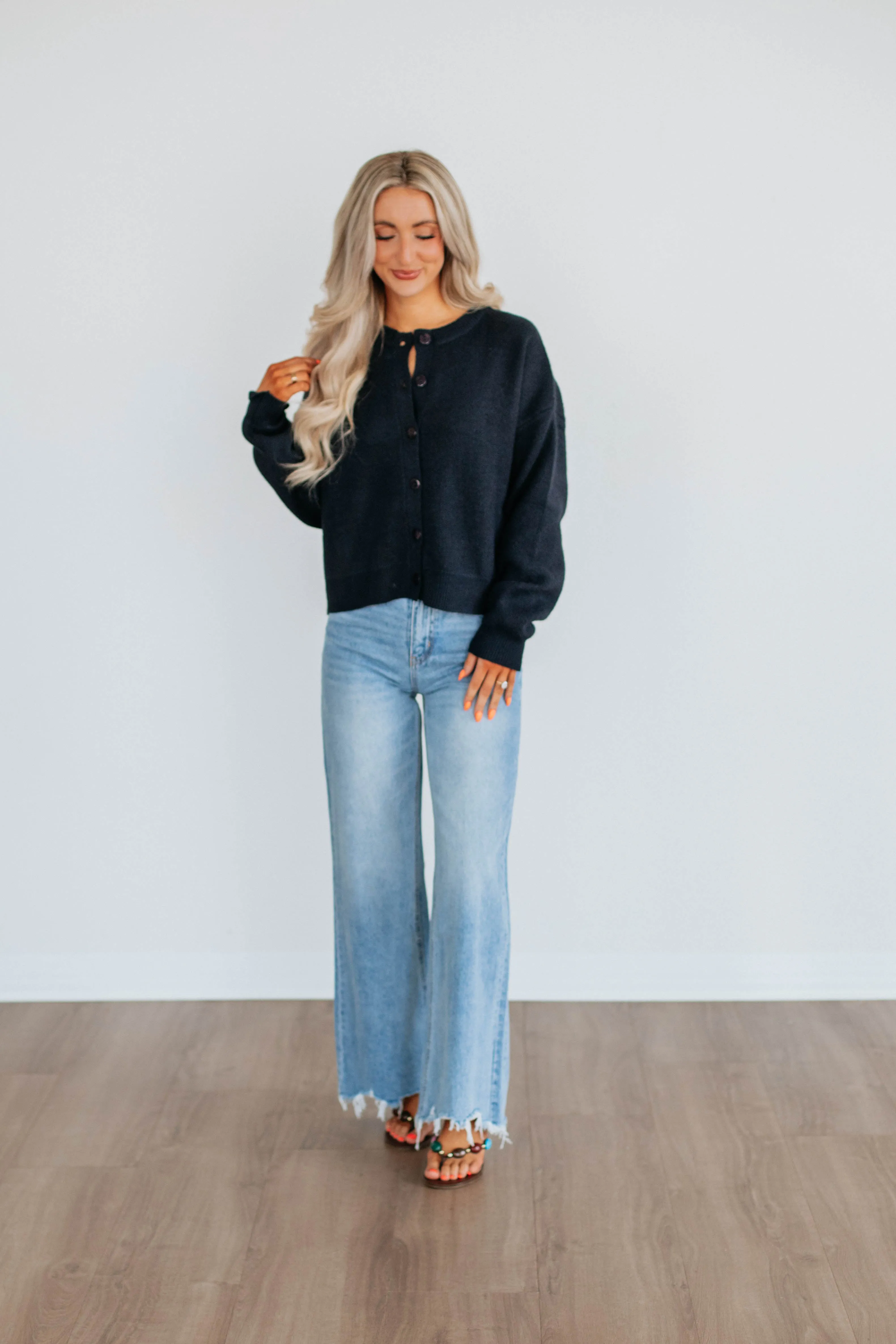 Kassi Cardigan - Navy sold by Wild Oak Boutique product image thumbnail 3