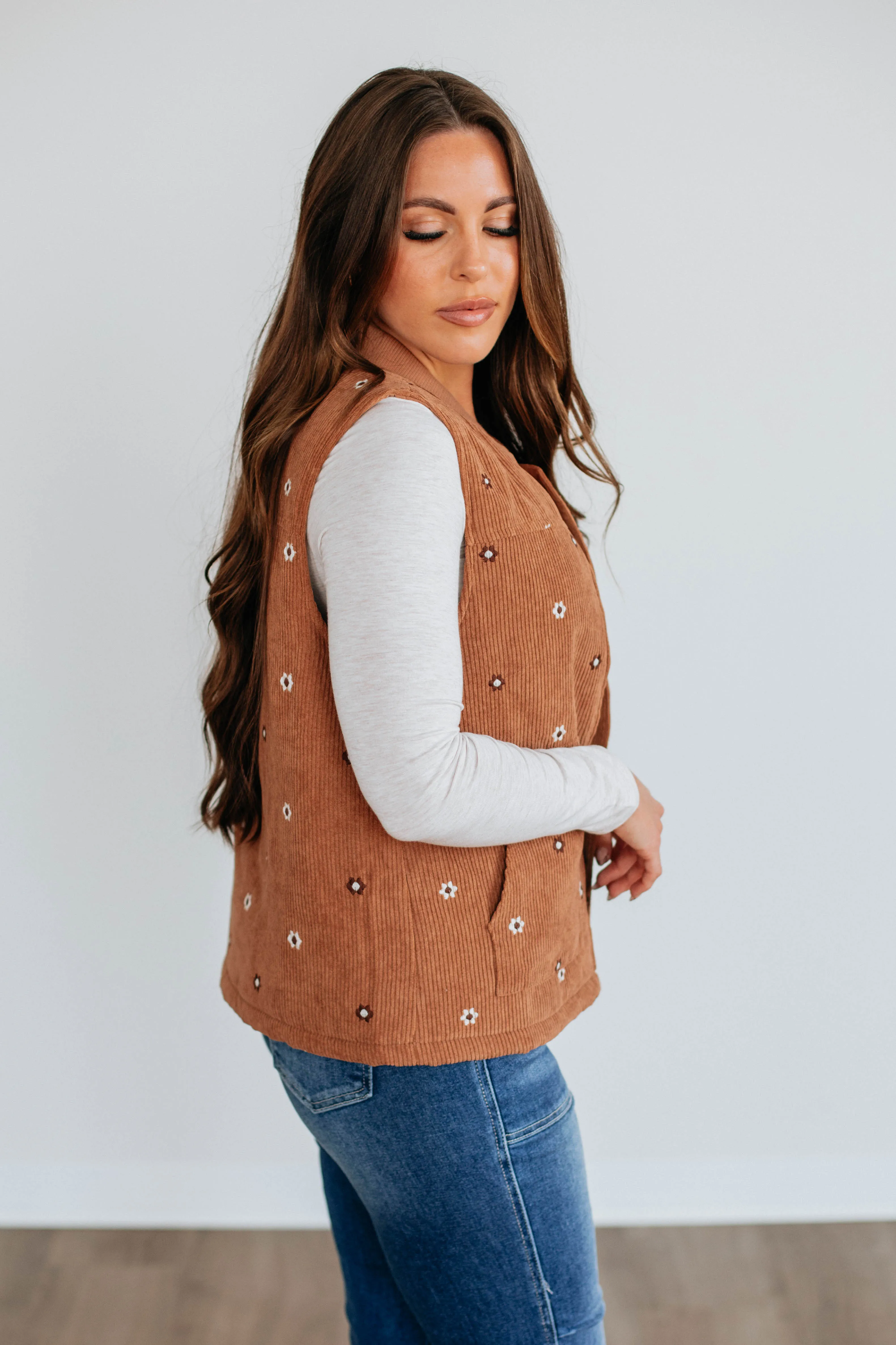 Daisy Corduroy Vest sold by Wild Oak Boutique product image thumbnail 5