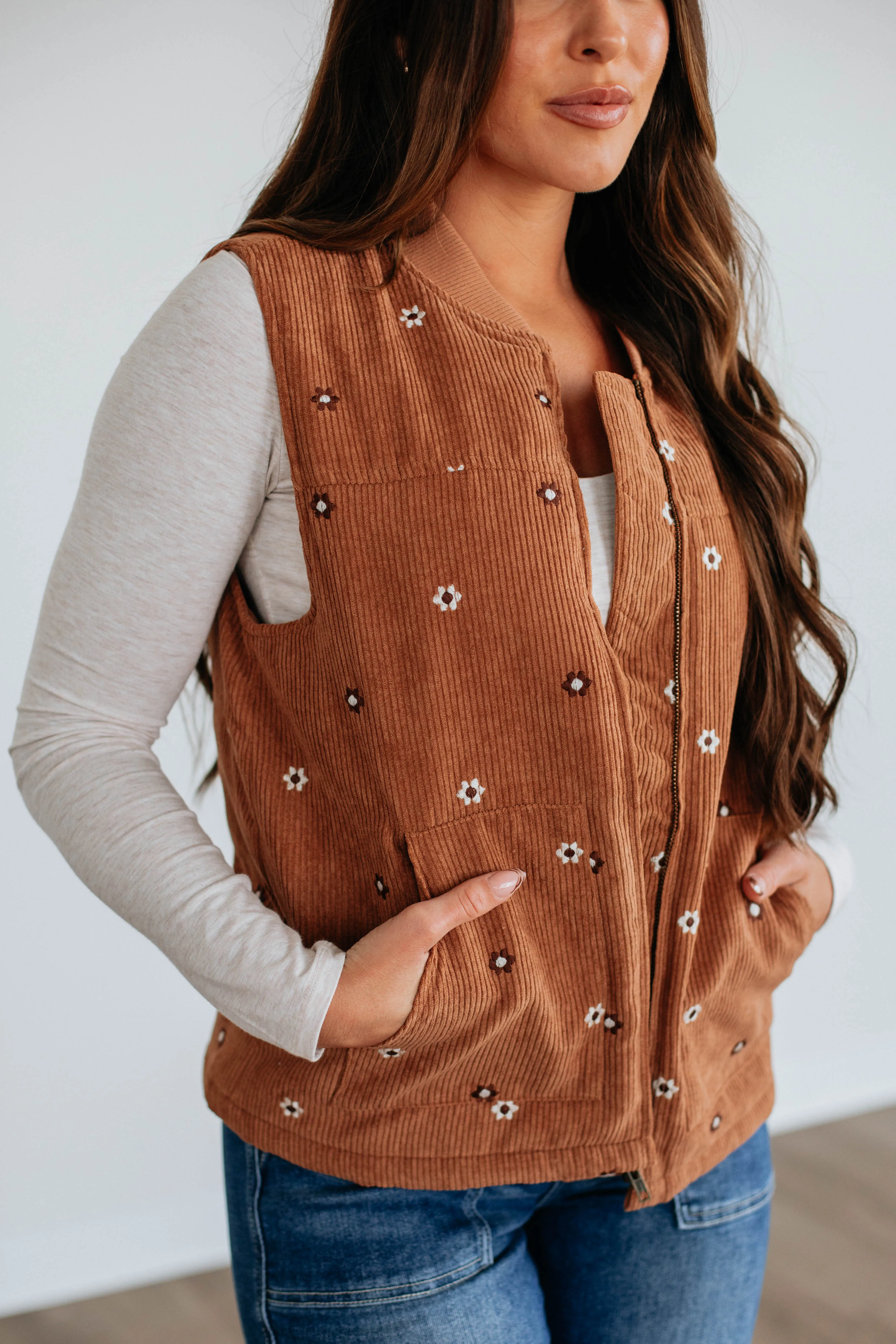 Daisy Corduroy Vest sold by Wild Oak Boutique product image thumbnail 2