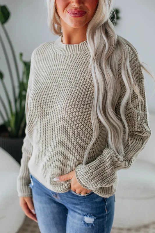 Jenzi Knit Sweater - Artichoke sold by Wild Oak Boutique