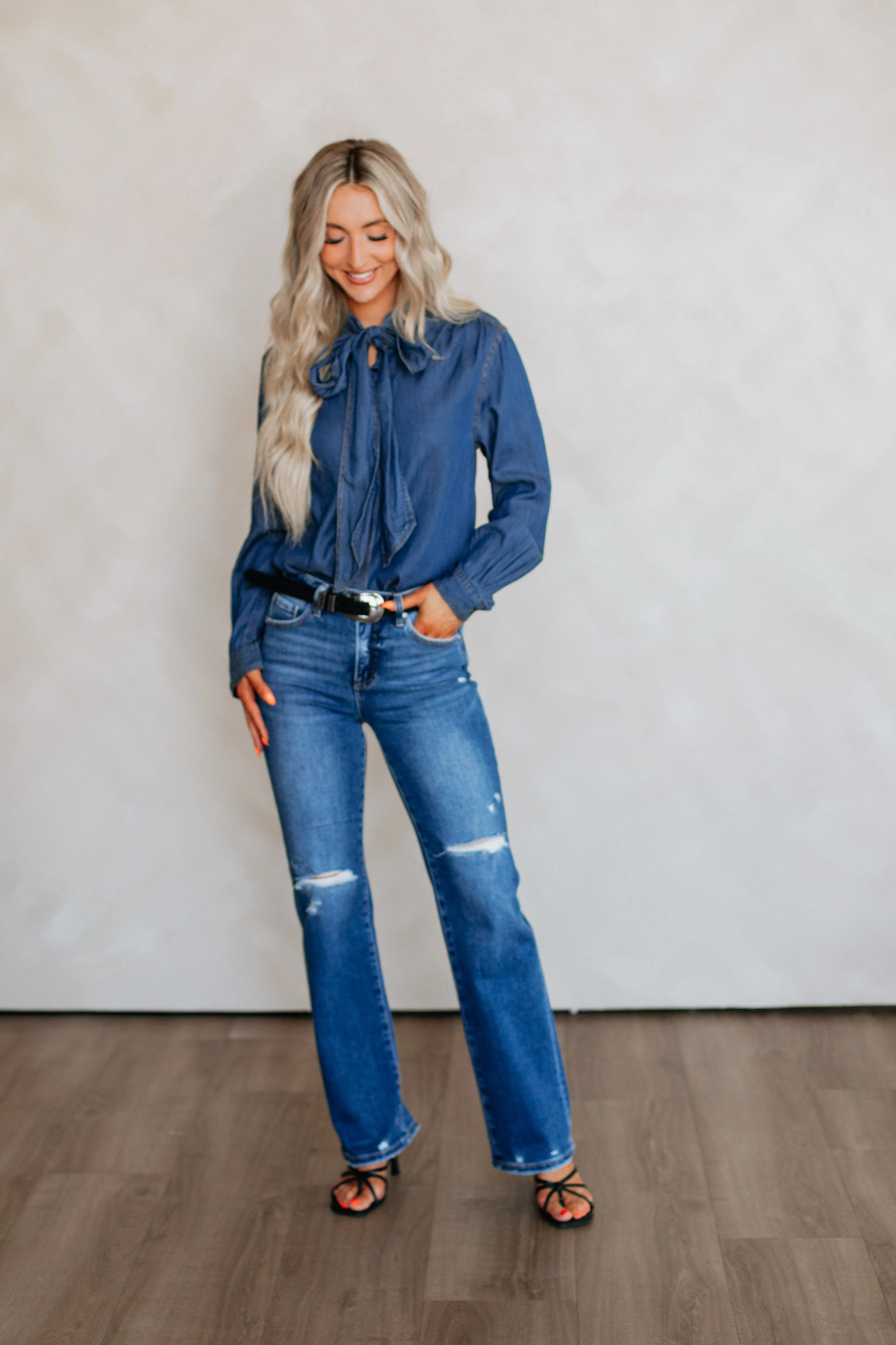 Johnilyn Denim Top sold by Wild Oak Boutique product image thumbnail 5