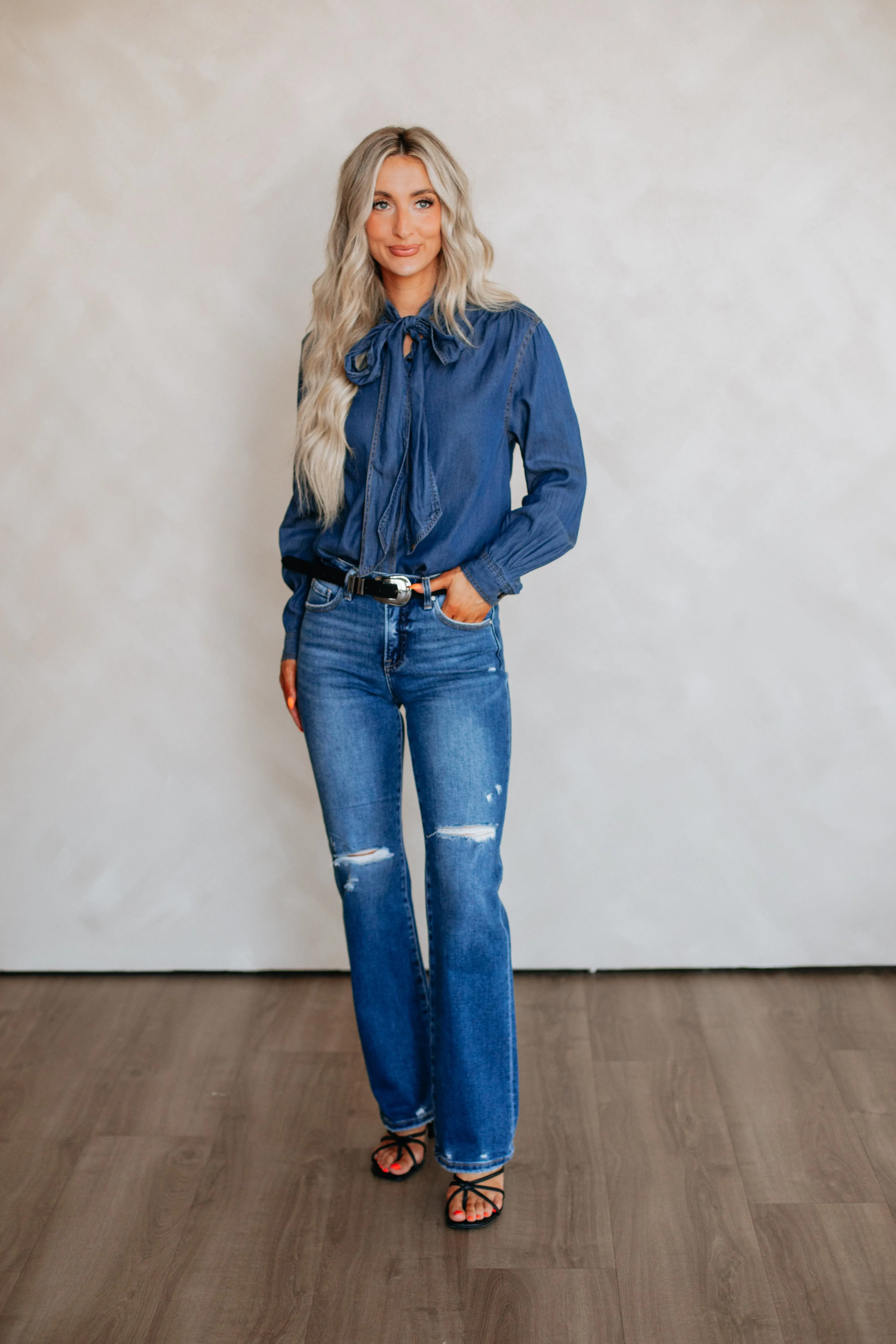 Johnilyn Denim Top sold by Wild Oak Boutique product image thumbnail 3