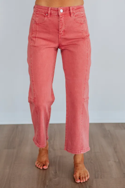 Milan Risen Jeans - Brick sold by Wild Oak Boutique