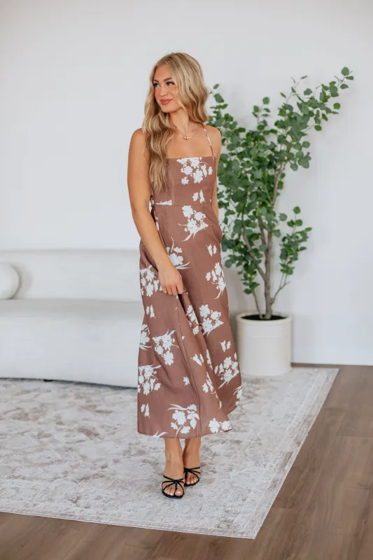 Matilde Floral Midi Dress sold by Wild Oak Boutique