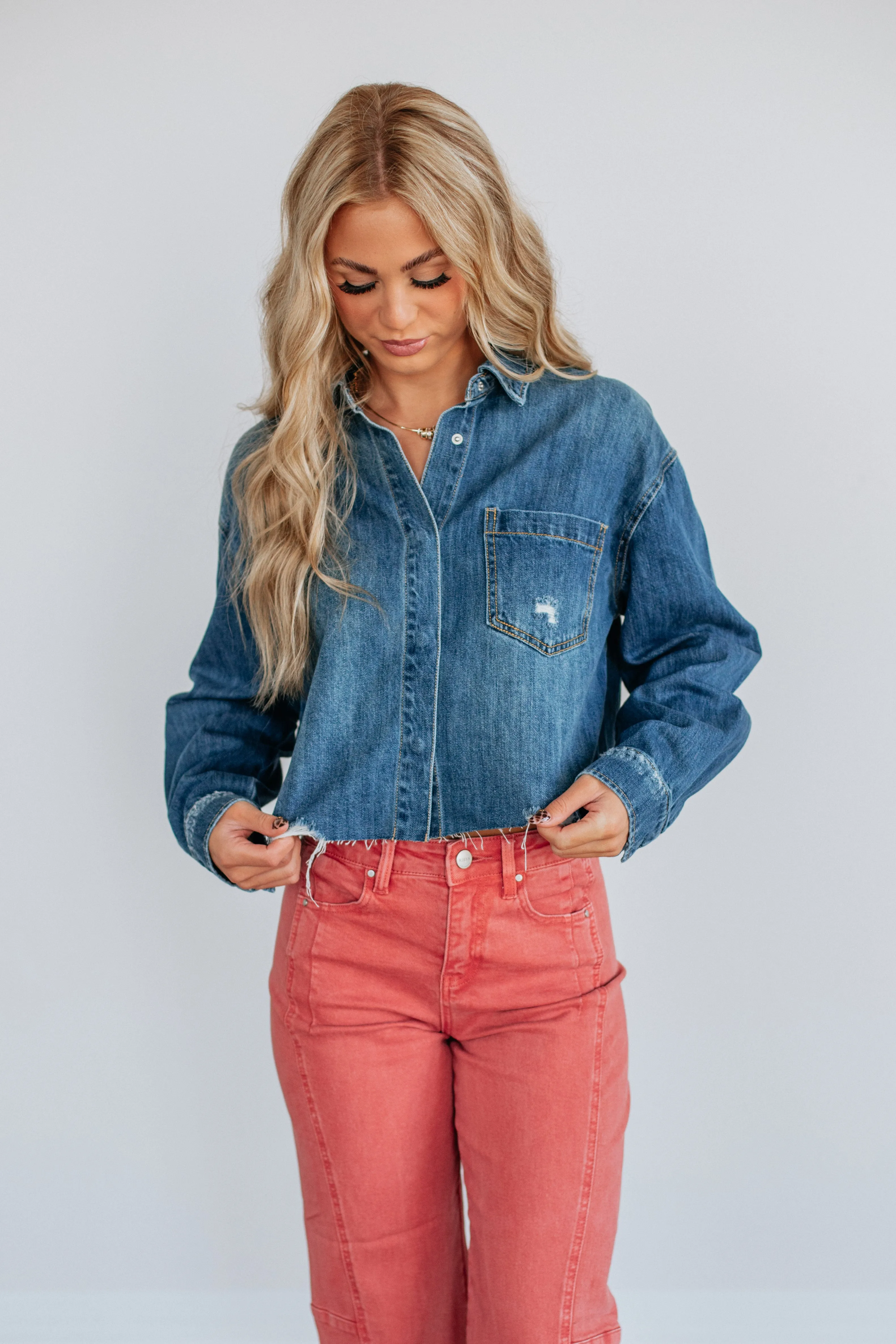 Kenni Risen Denim Jacket sold by Wild Oak Boutique product image thumbnail 5