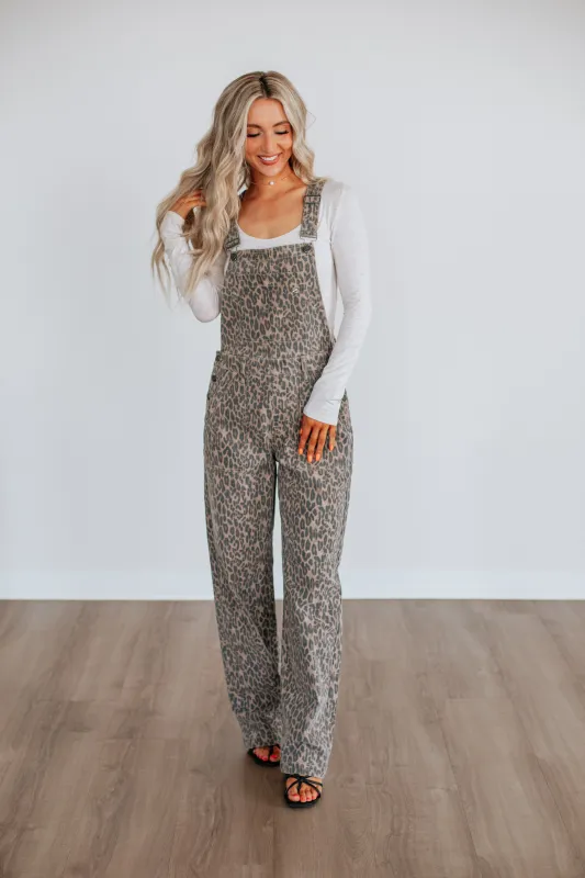 Dylan Hidden Denim Overalls - Cheetah made by Hidden