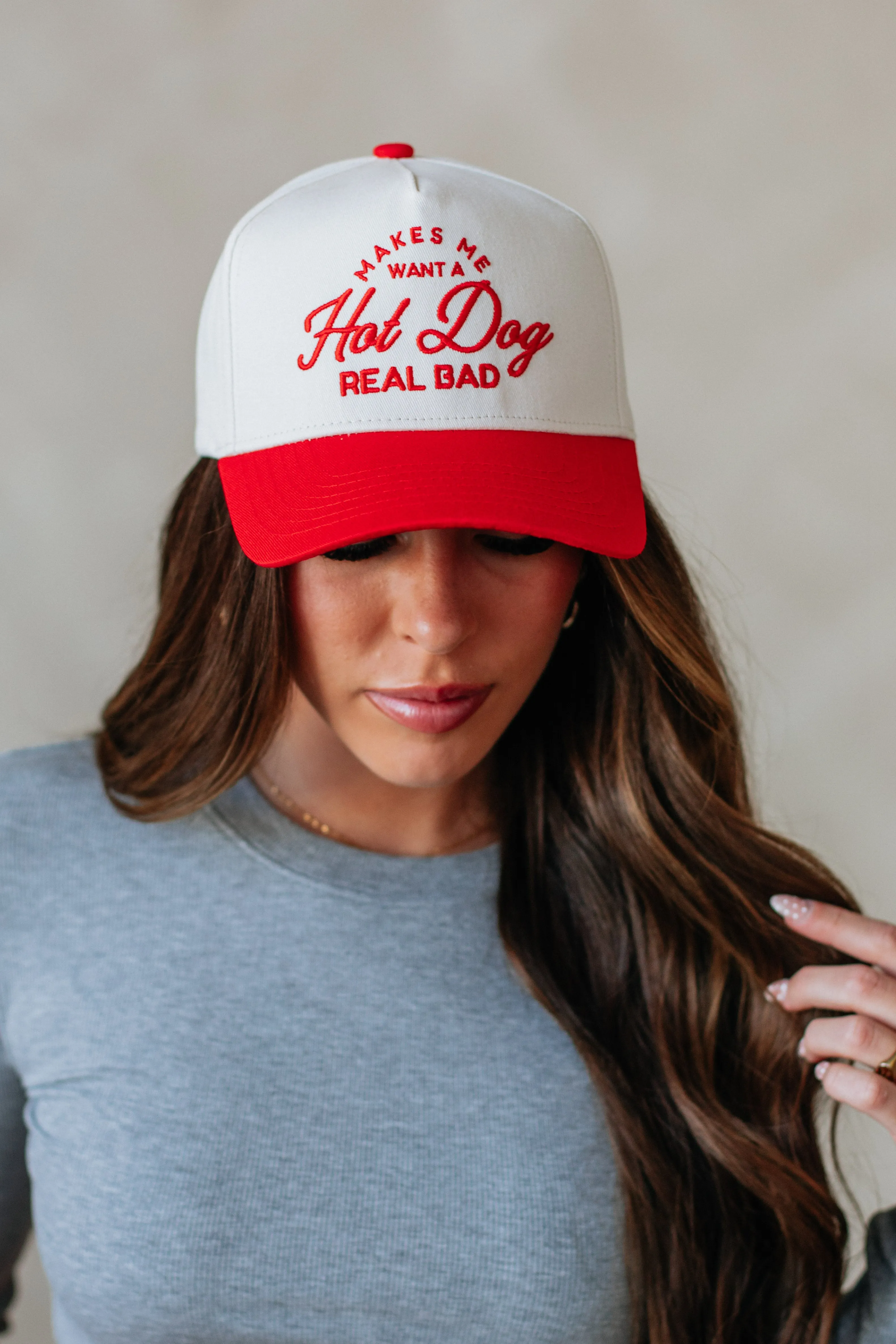 Makes Me Want A Hot Dog Trucker Hat sold by Wild Oak Boutique product image thumbnail 3