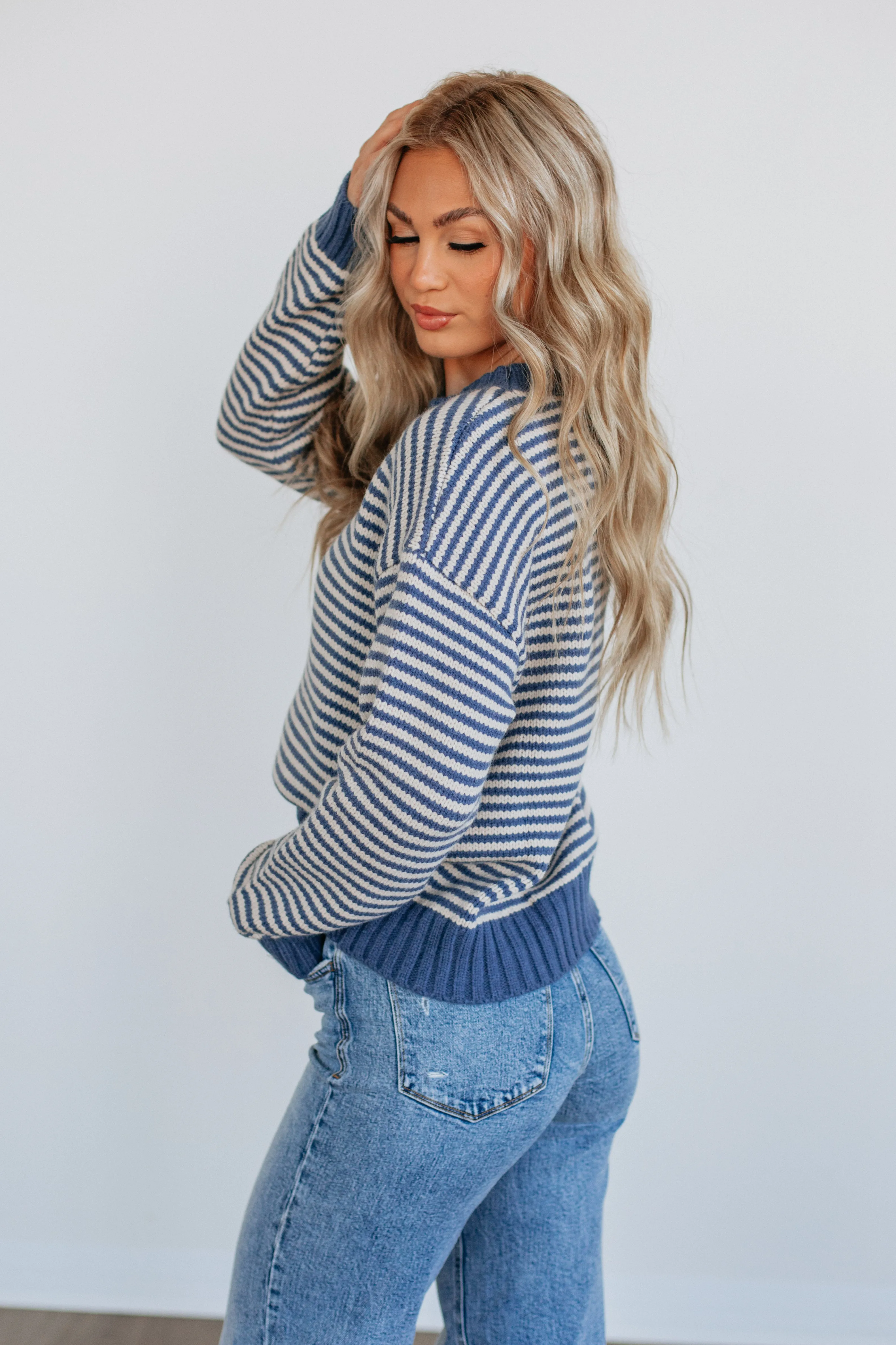 Kealy Striped Sweater sold by Wild Oak Boutique product image thumbnail 2