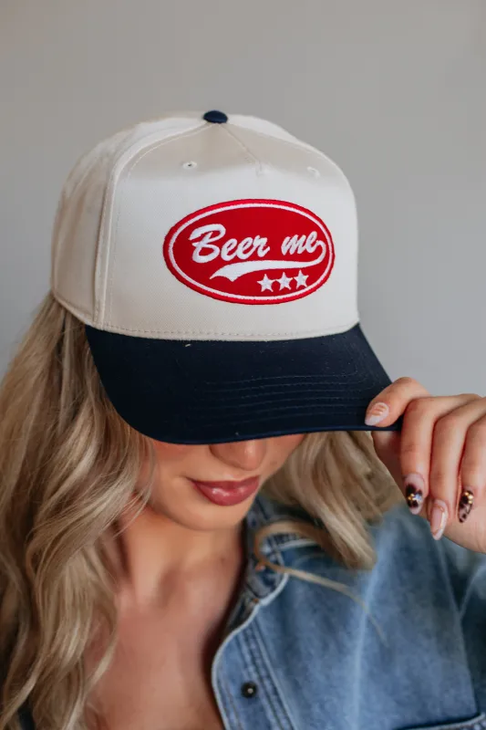 Beer Me Vintage Trucker Hat made by Wild Oak Boutique