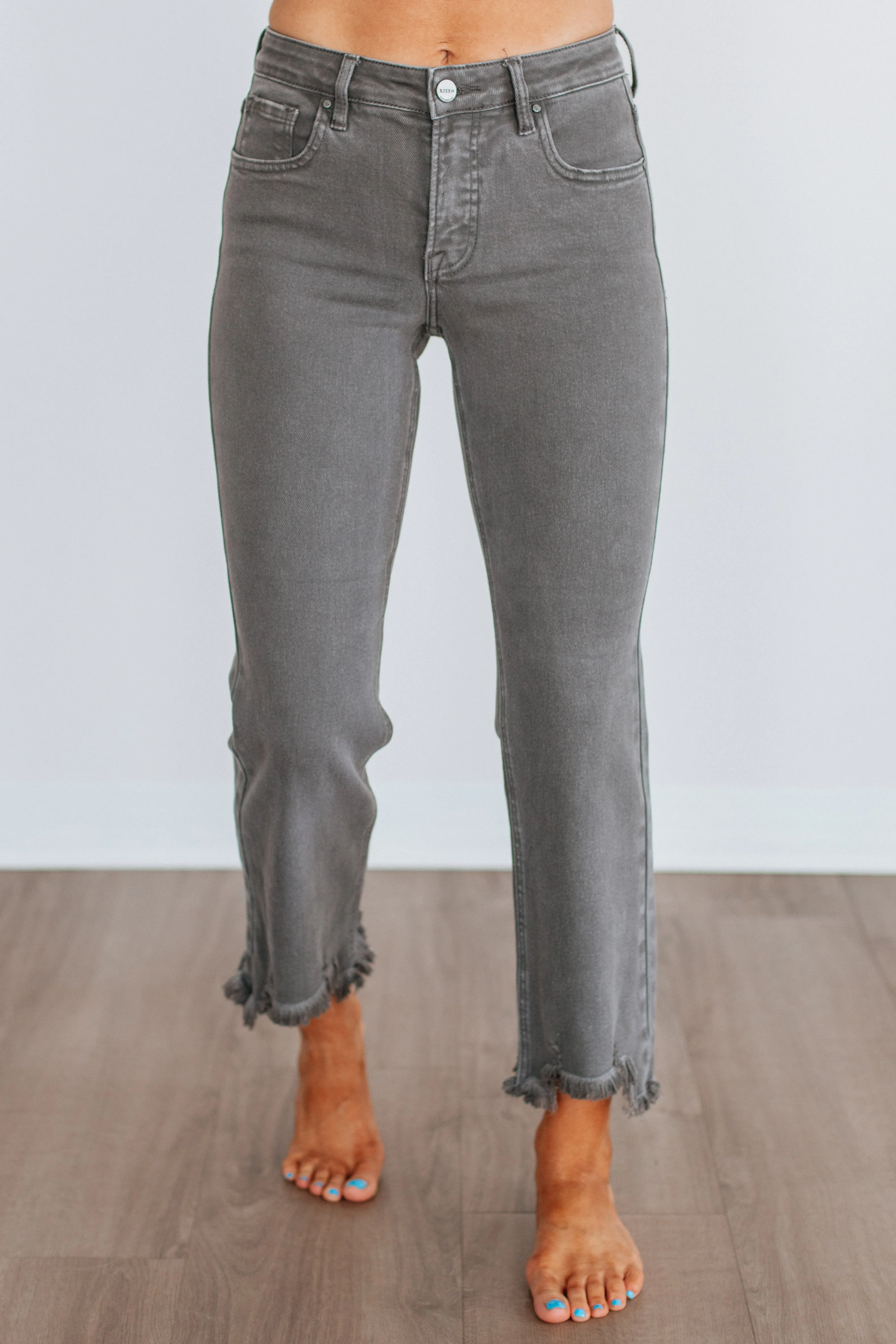 Neona Risen Jeans - Charcoal sold by Wild Oak Boutique