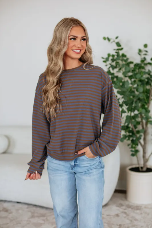 Miller Striped Crewneck sold by Wild Oak Boutique