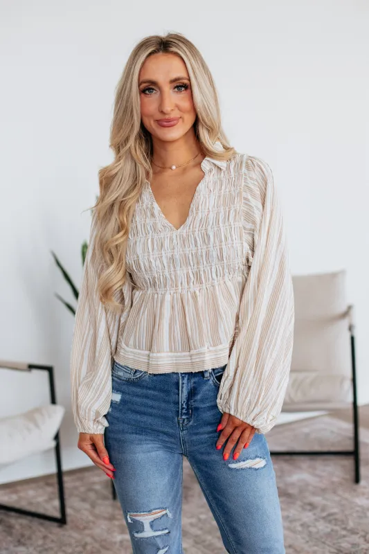 Arlette Striped Top sold by Wild Oak Boutique