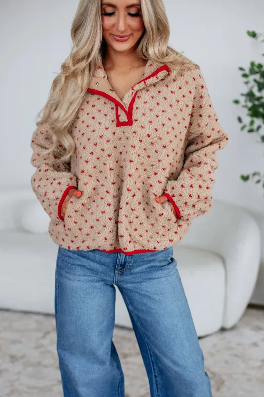 Taja Sherpa Pullover sold by Wild Oak Boutique