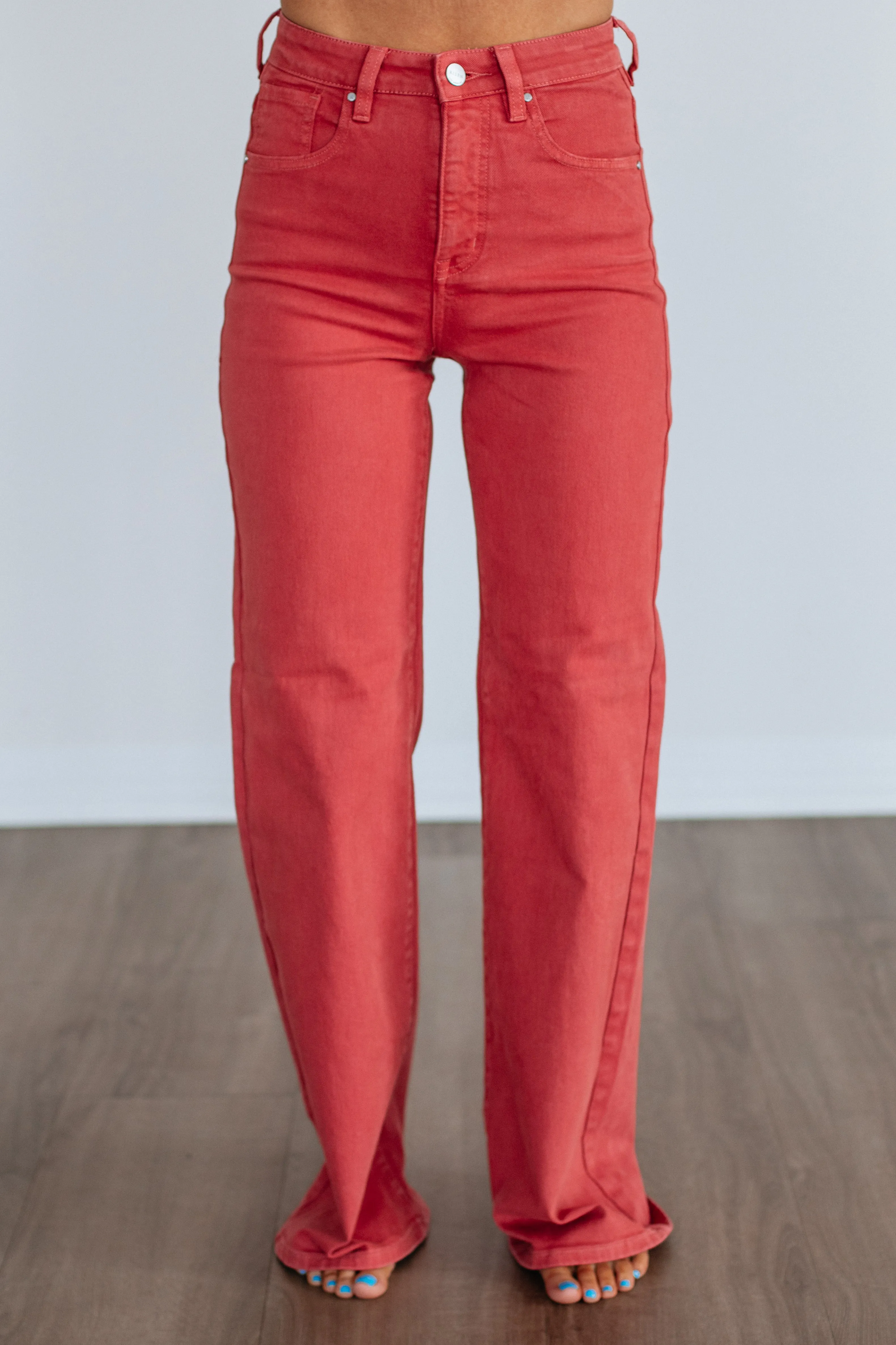 Kenna Risen Jeans - Brick sold by Wild Oak Boutique product image thumbnail 3