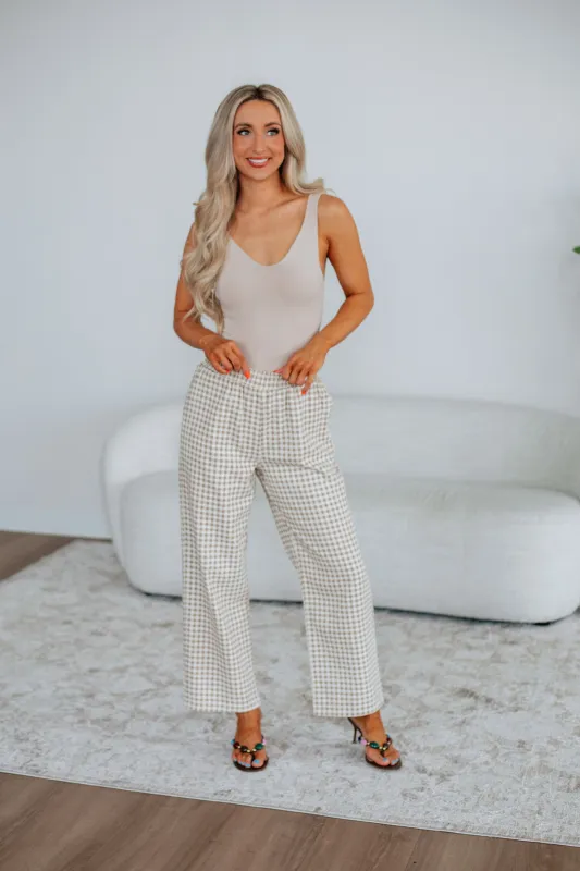Rehna Gingham Pants sold by Wild Oak Boutique