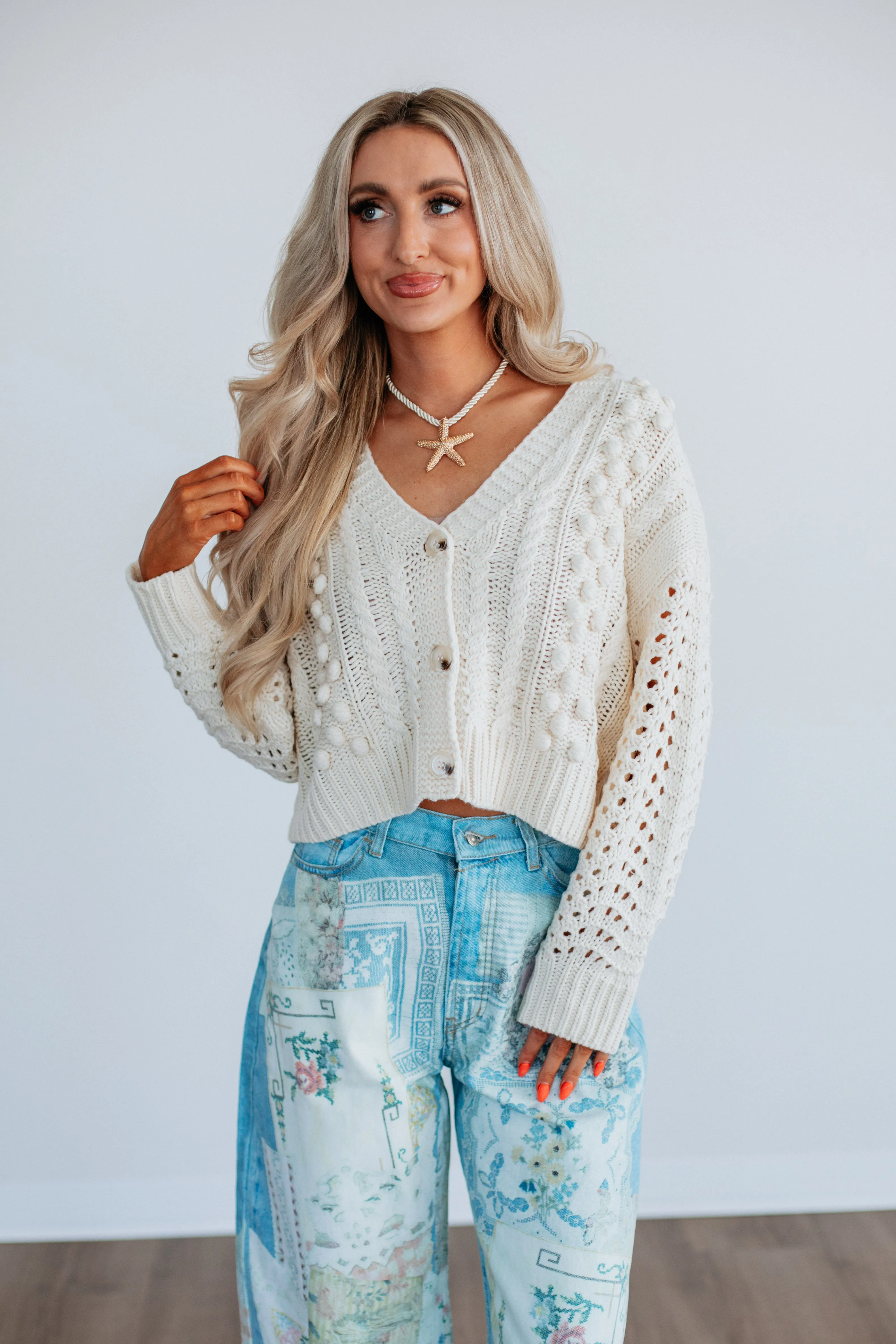 Jenica Textured Cardigan sold by Wild Oak Boutique