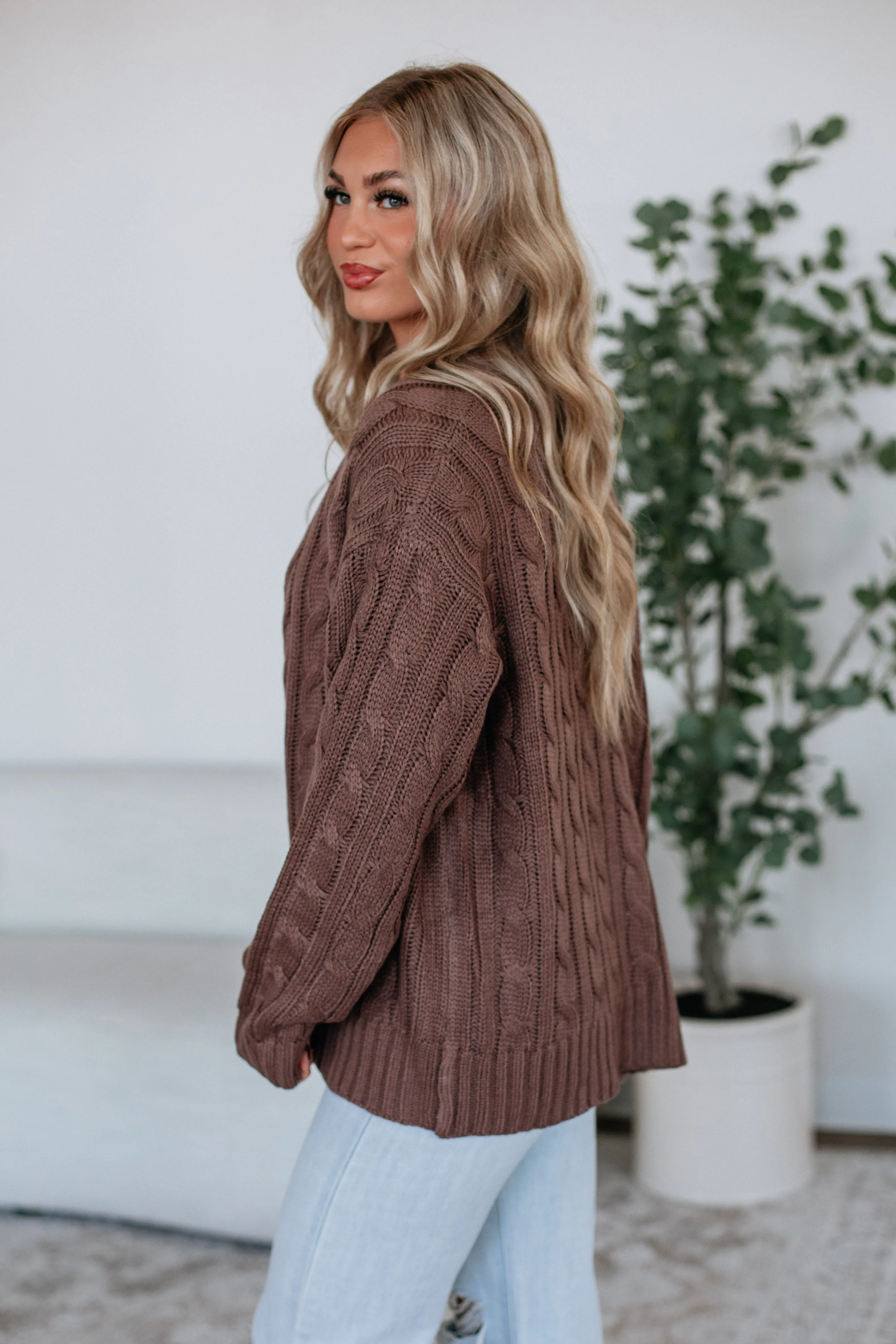 Shelly Cable Knit Cardigan sold by Wild Oak Boutique product image thumbnail 4