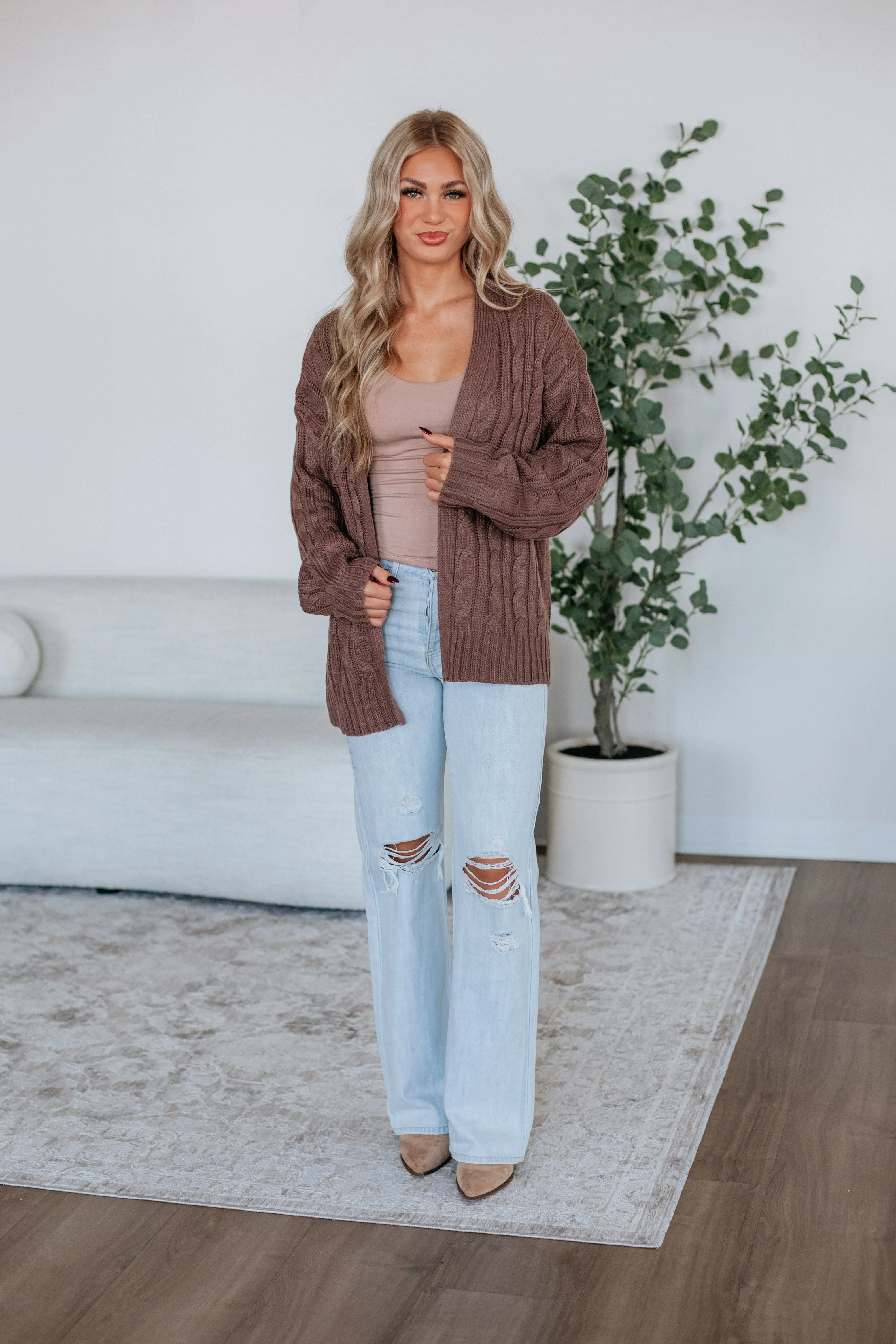 Shelly Cable Knit Cardigan sold by Wild Oak Boutique product image thumbnail 3