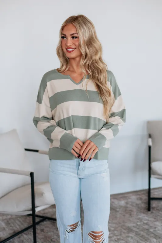 Janise Striped Sweater sold by Wild Oak Boutique