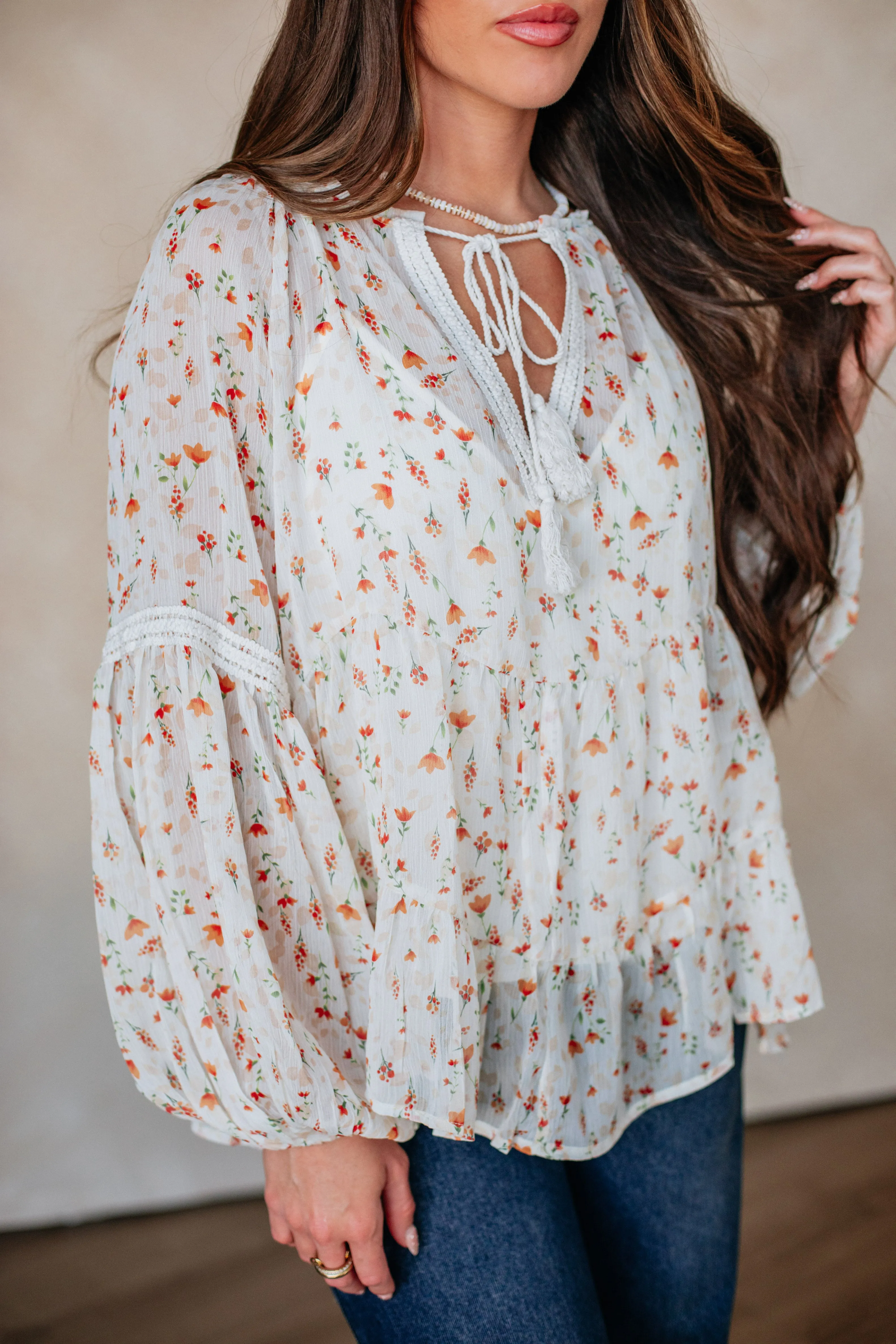 Astriella Floral Top sold by Wild Oak Boutique product image thumbnail 3