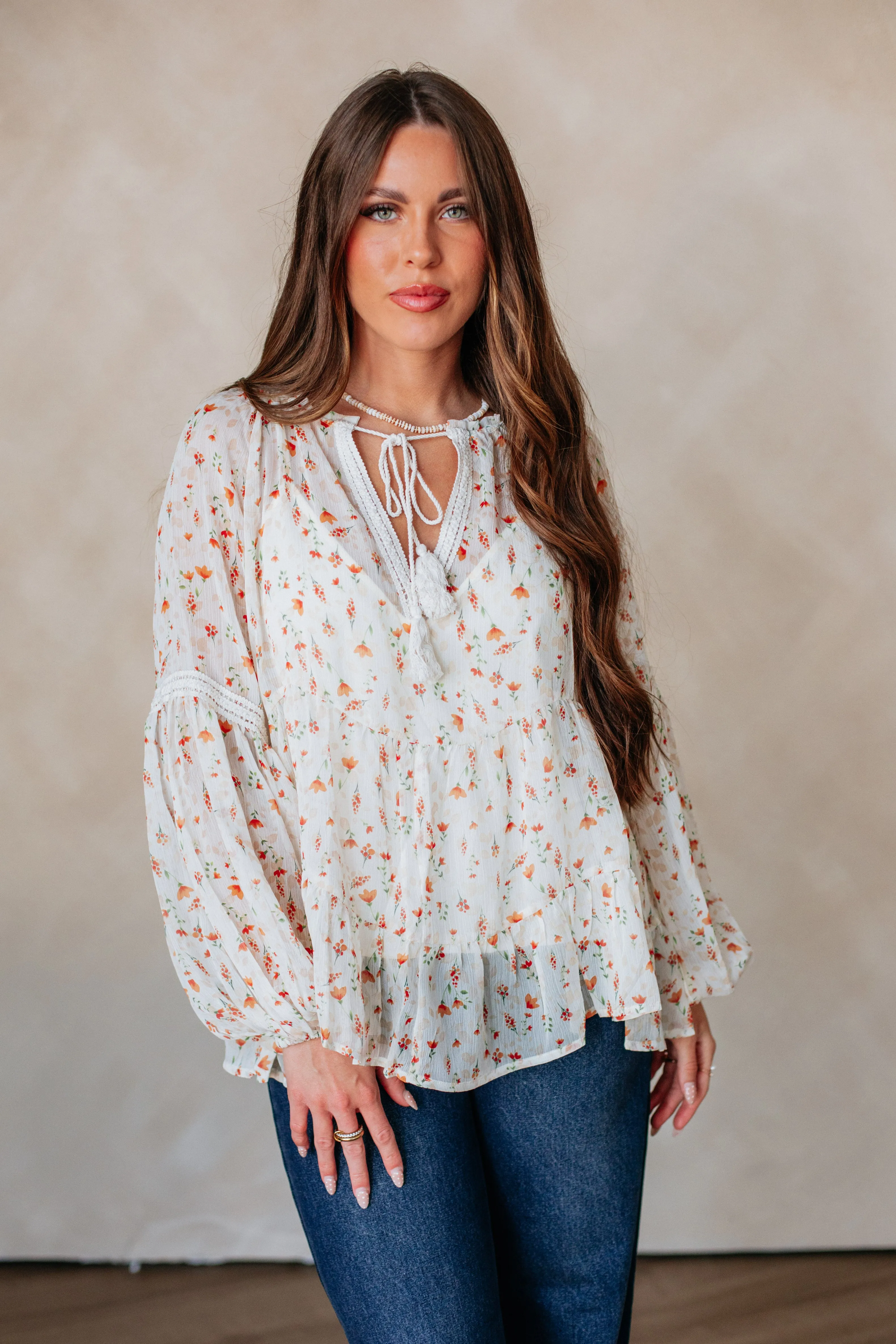 Astriella Floral Top sold by Wild Oak Boutique