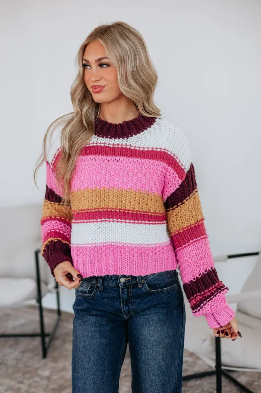 Arica Striped Sweater sold by Wild Oak Boutique