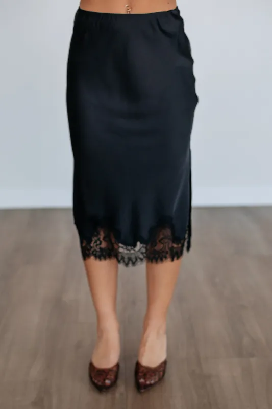 Alesa Satin Skirt sold by Wild Oak Boutique