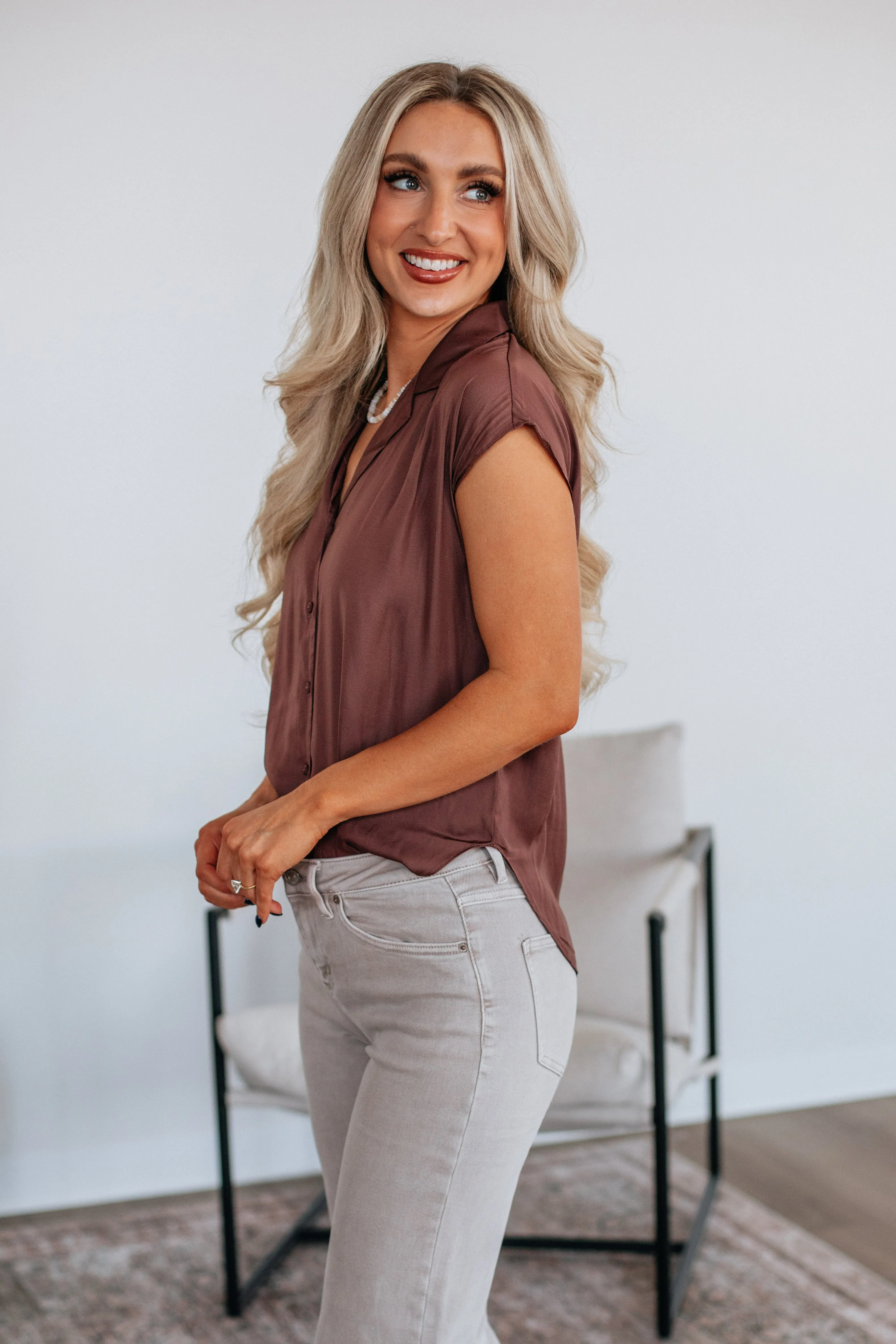 Kym Button Down Blouse sold by Wild Oak Boutique product image thumbnail 4