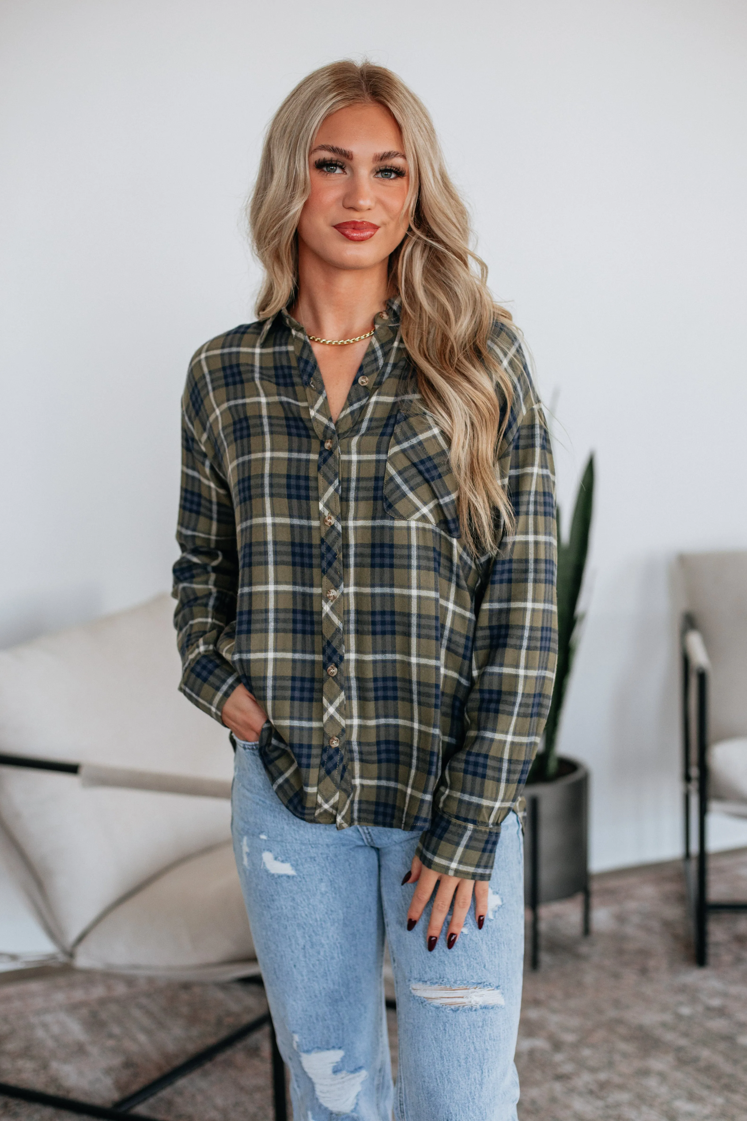 Fischer Flannel Top sold by Wild Oak Boutique product image thumbnail 4