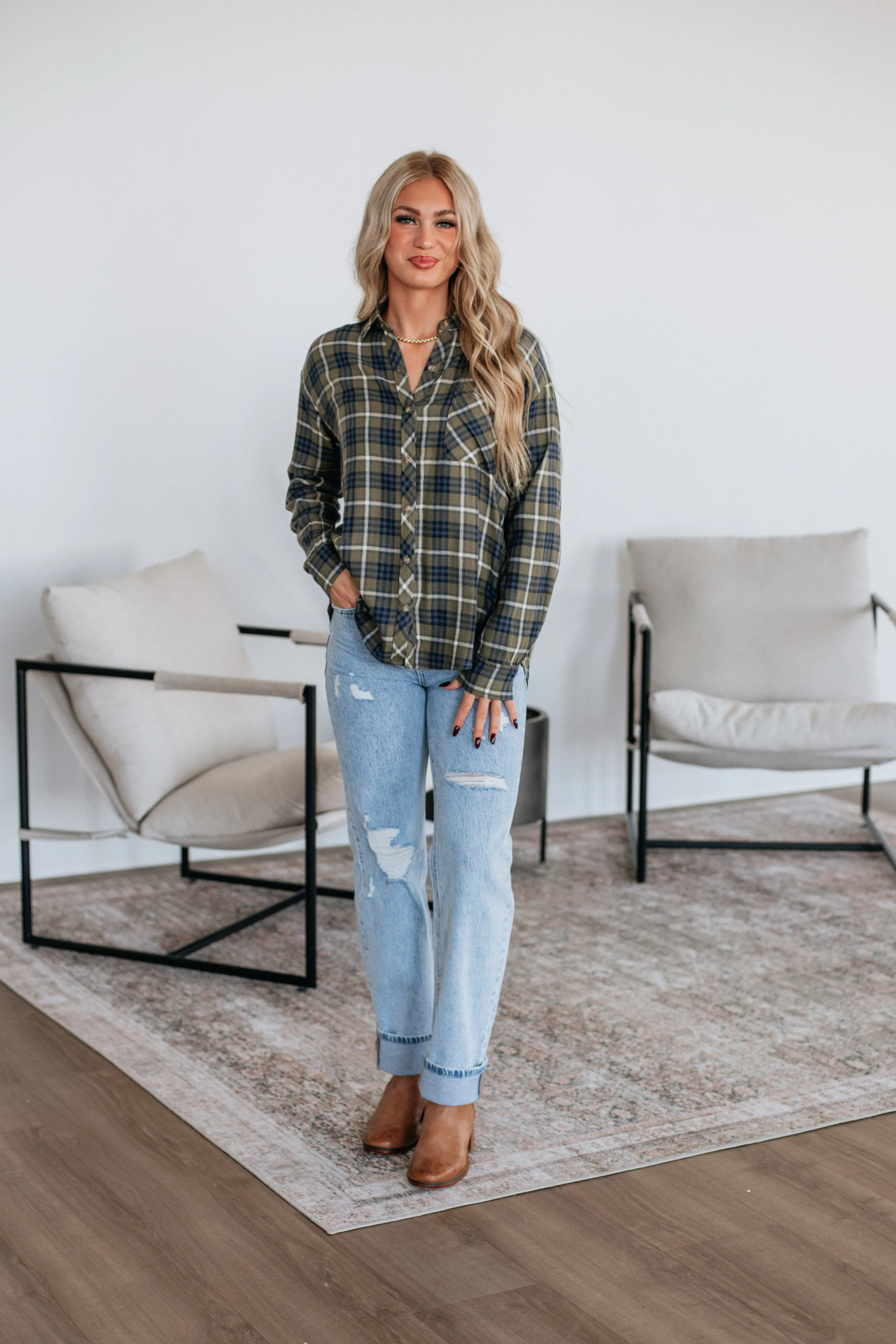 Fischer Flannel Top sold by Wild Oak Boutique product image thumbnail 2