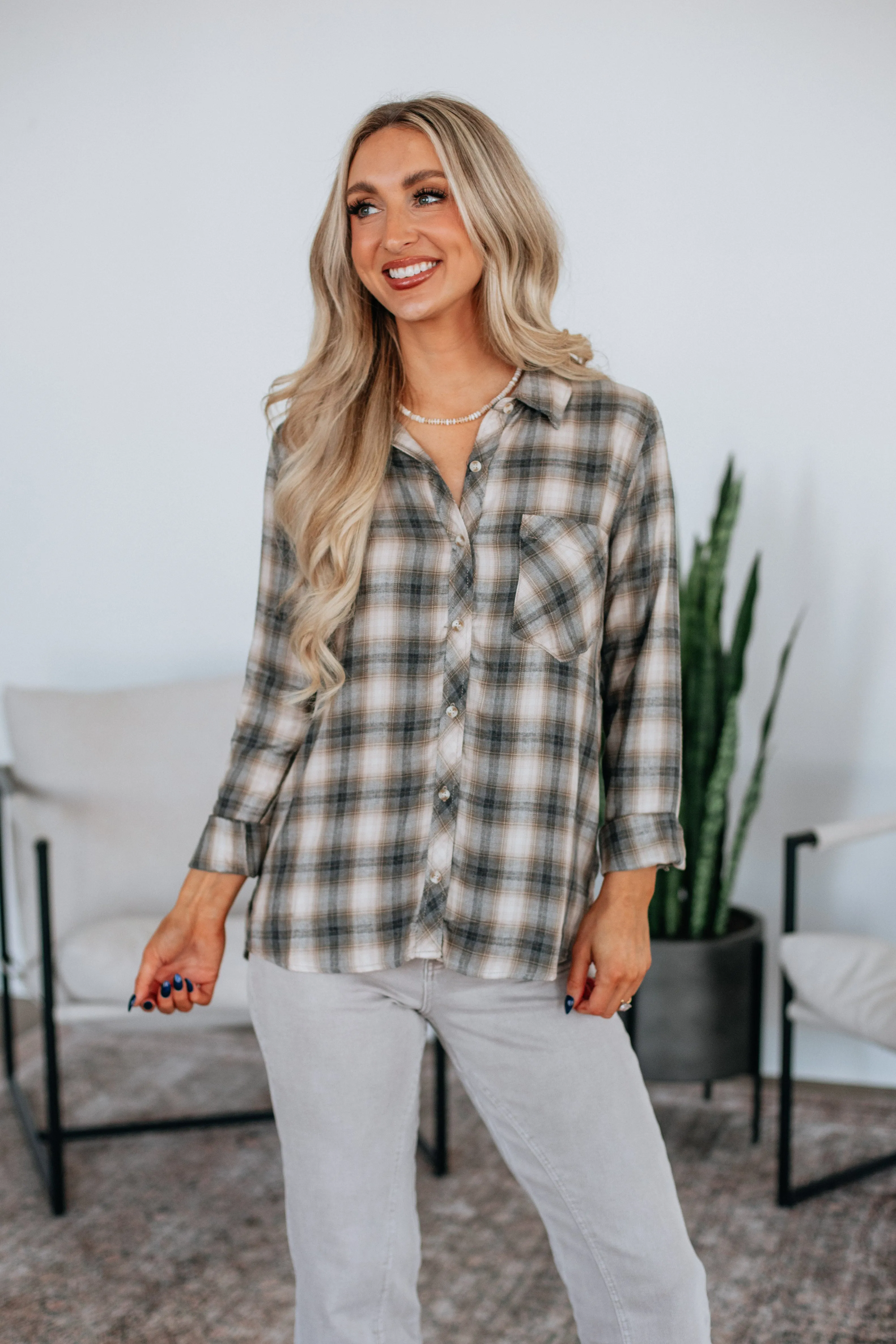 Corby Flannel Top sold by Wild Oak Boutique product image thumbnail 5