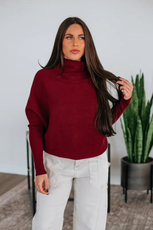 Gretchen Dolman Sweater - Mulberry sold by Wild Oak Boutique