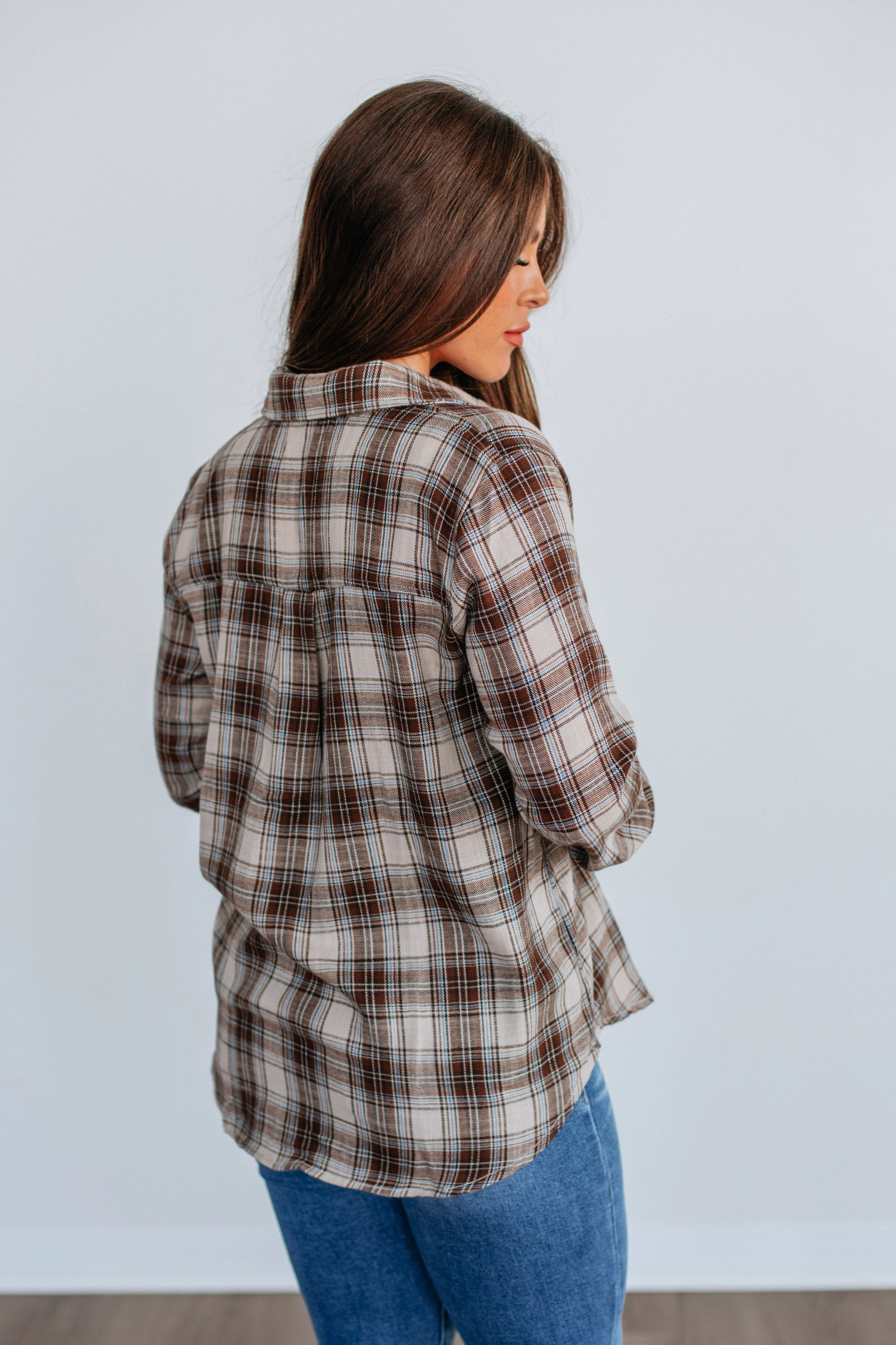 Lakin Flannel Top sold by Wild Oak Boutique product image thumbnail 5