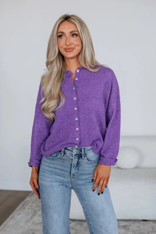 Brooke Cardigan - Violet sold by Wild Oak Boutique