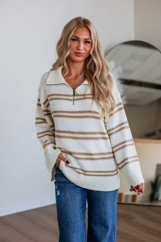 Louisa Striped Sweater sold by Wild Oak Boutique