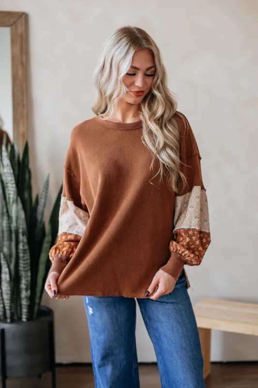 Clementine Contrast Top sold by Wild Oak Boutique