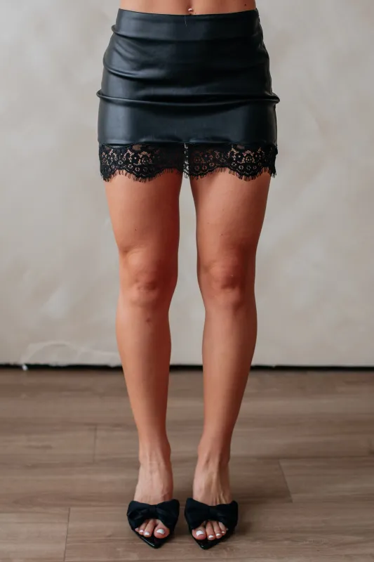Marissa Leather Skirt sold by Wild Oak Boutique