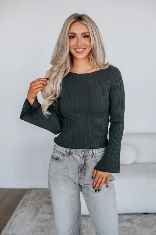 Jade Ribbed Top sold by Wild Oak Boutique