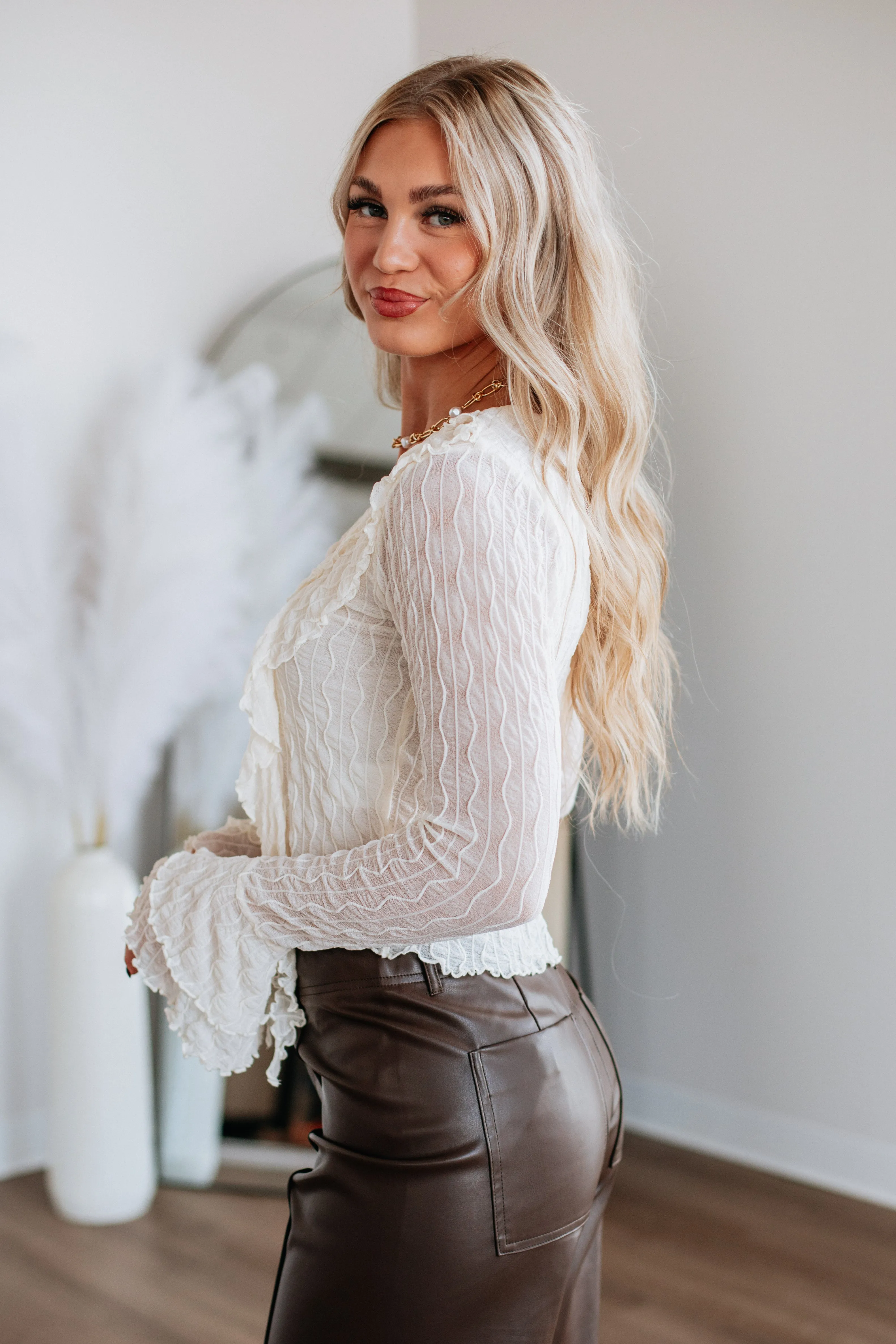 Cecilia Ruffled Top sold by Wild Oak Boutique product image thumbnail 5