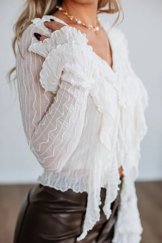 Cecilia Ruffled Top sold by Wild Oak Boutique