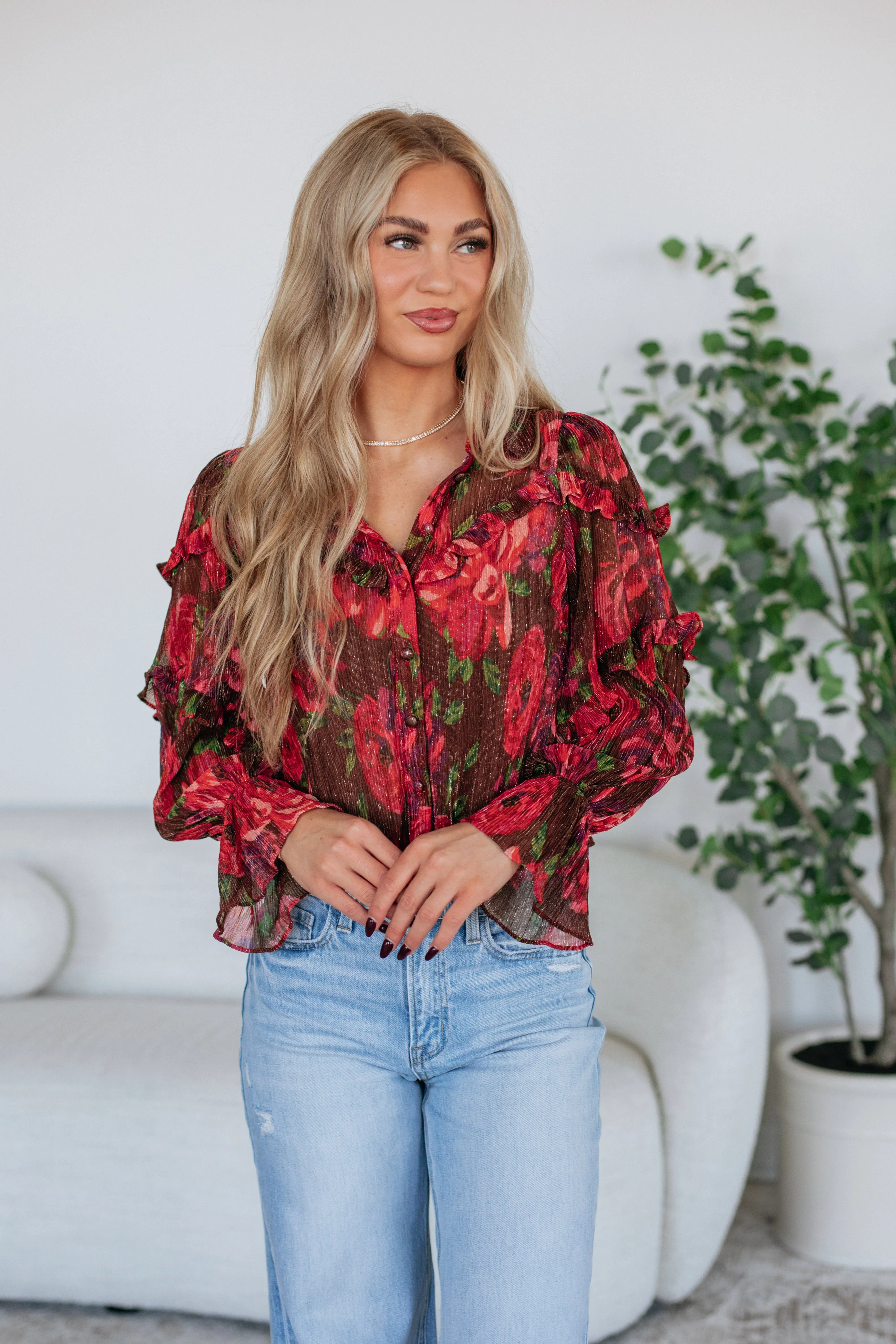 Raina Floral Blouse sold by Wild Oak Boutique product image thumbnail 4