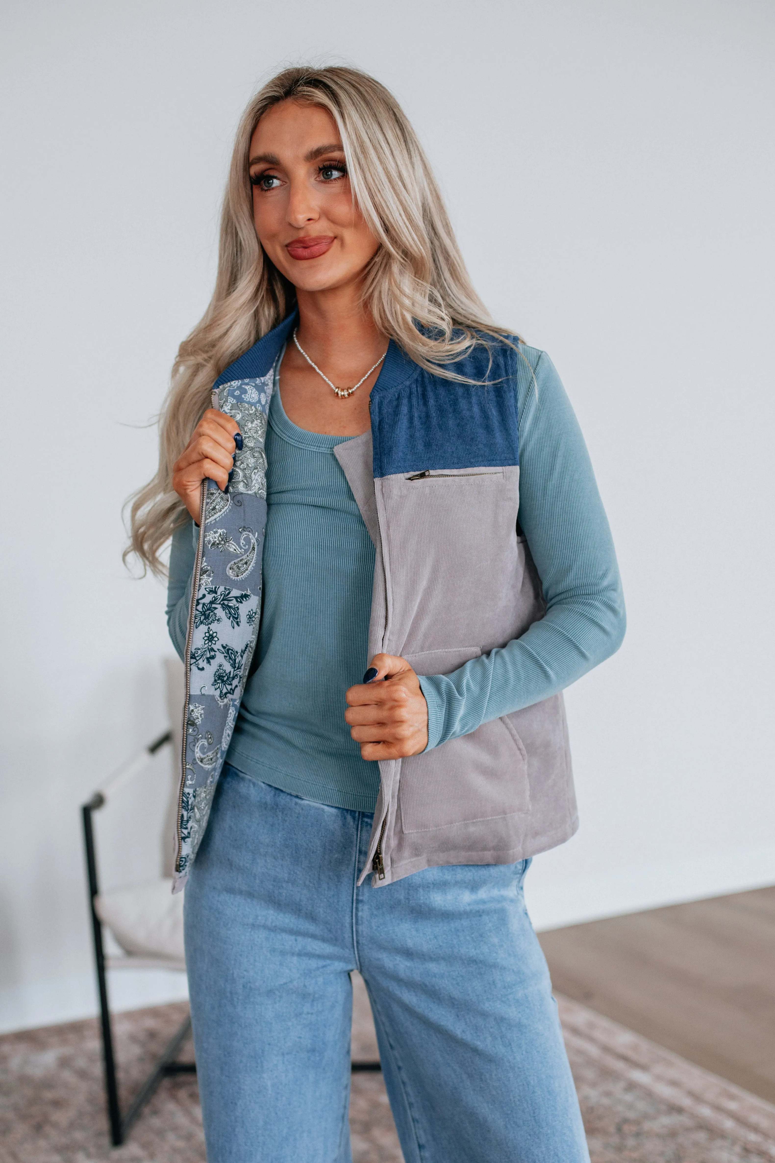 Abigail Corduroy Vest sold by Wild Oak Boutique product image thumbnail 3