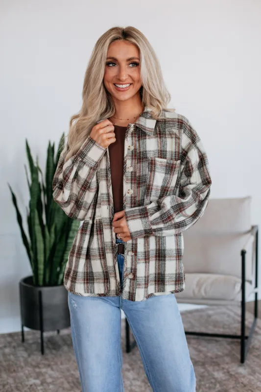 Bobbi Flannel Shacket sold by Wild Oak Boutique