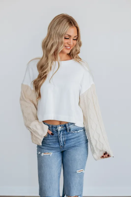 Mable Contrast Top sold by Wild Oak Boutique