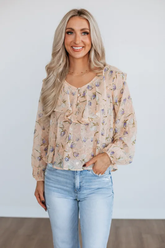 Laurie Floral Blouse sold by Wild Oak Boutique