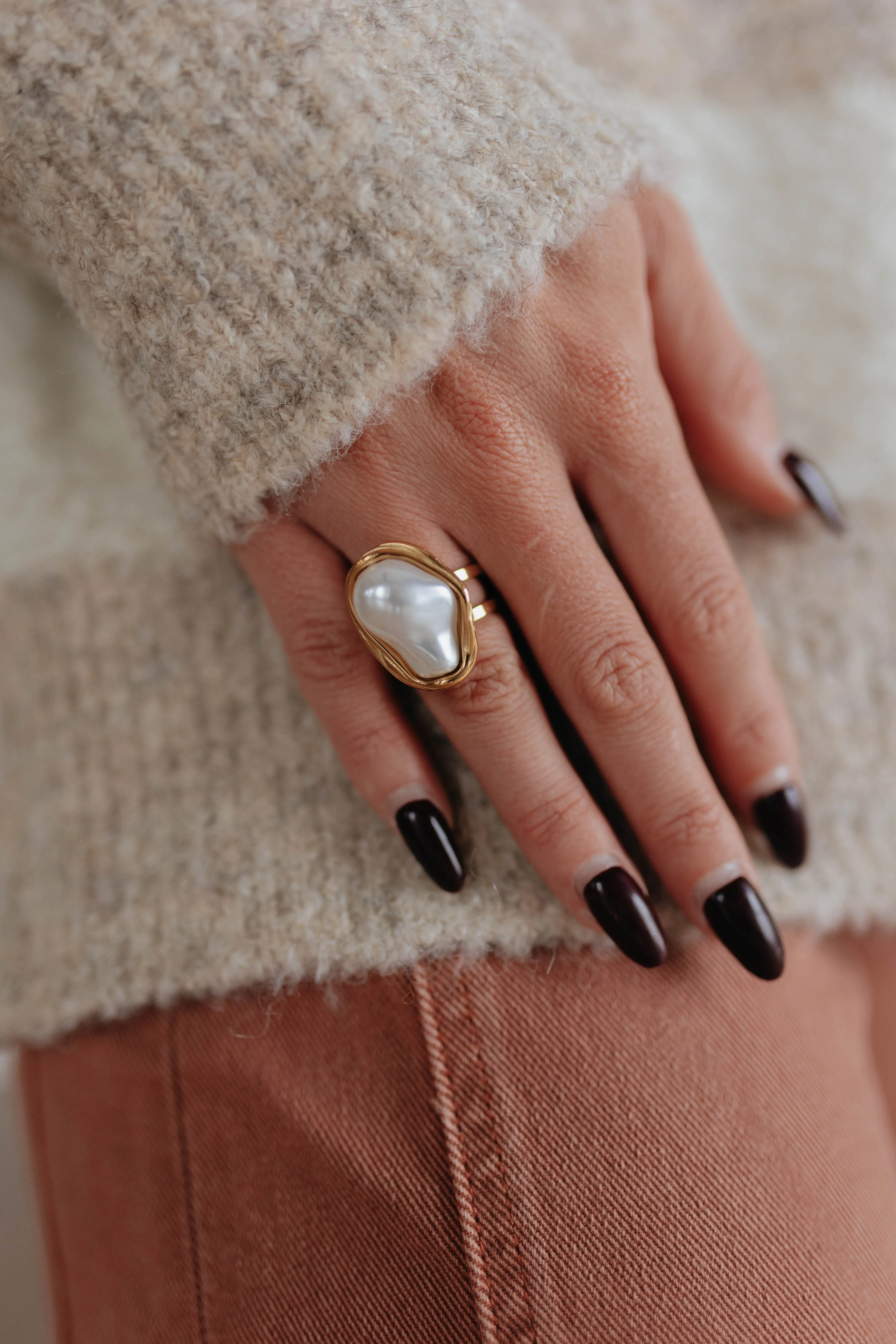 Elsa Pearl Ring sold by Wild Oak Boutique product image thumbnail 2