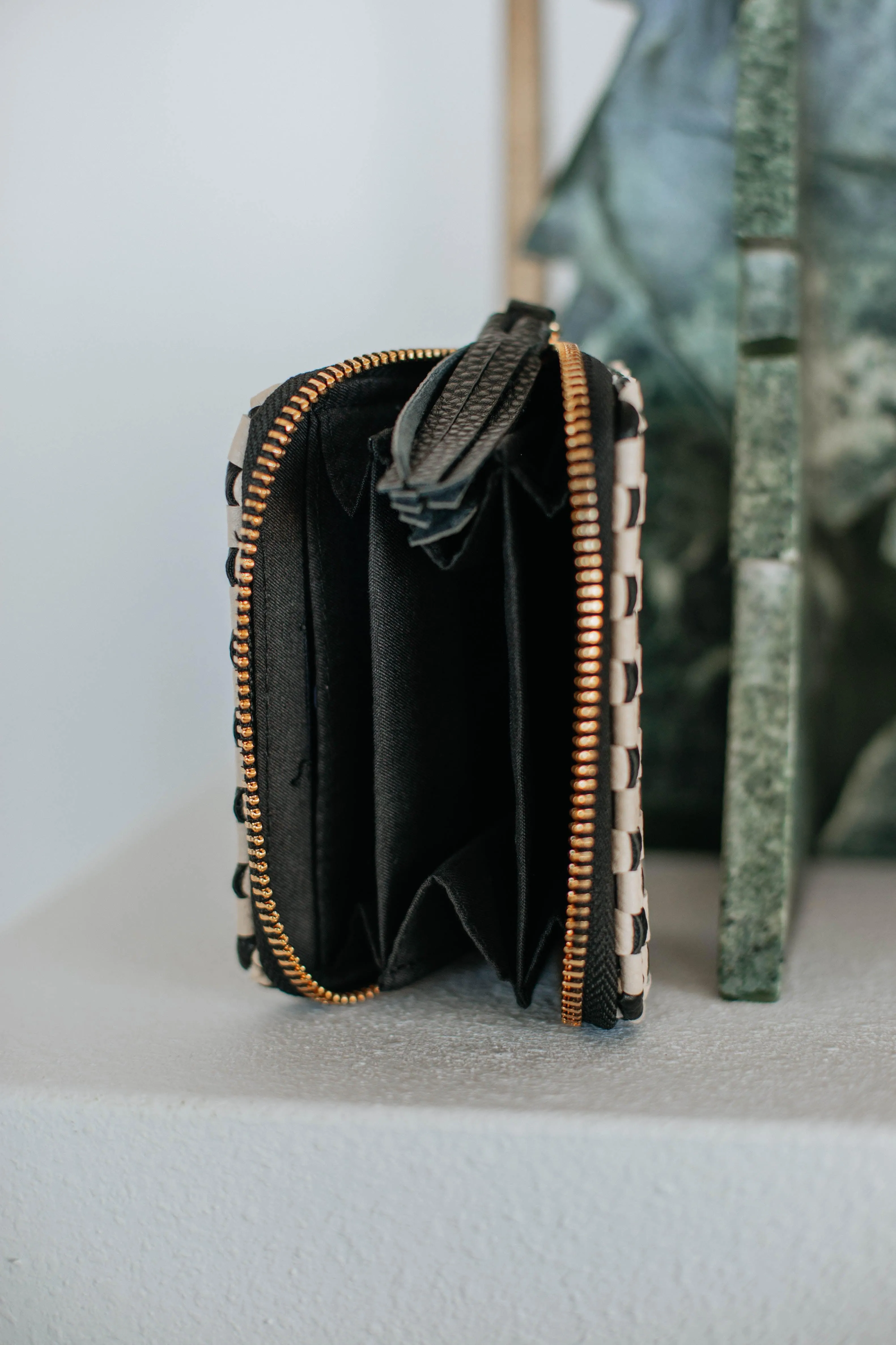 Never On Schedule Checkered Wallet - Black sold by Wild Oak Boutique product image thumbnail 2