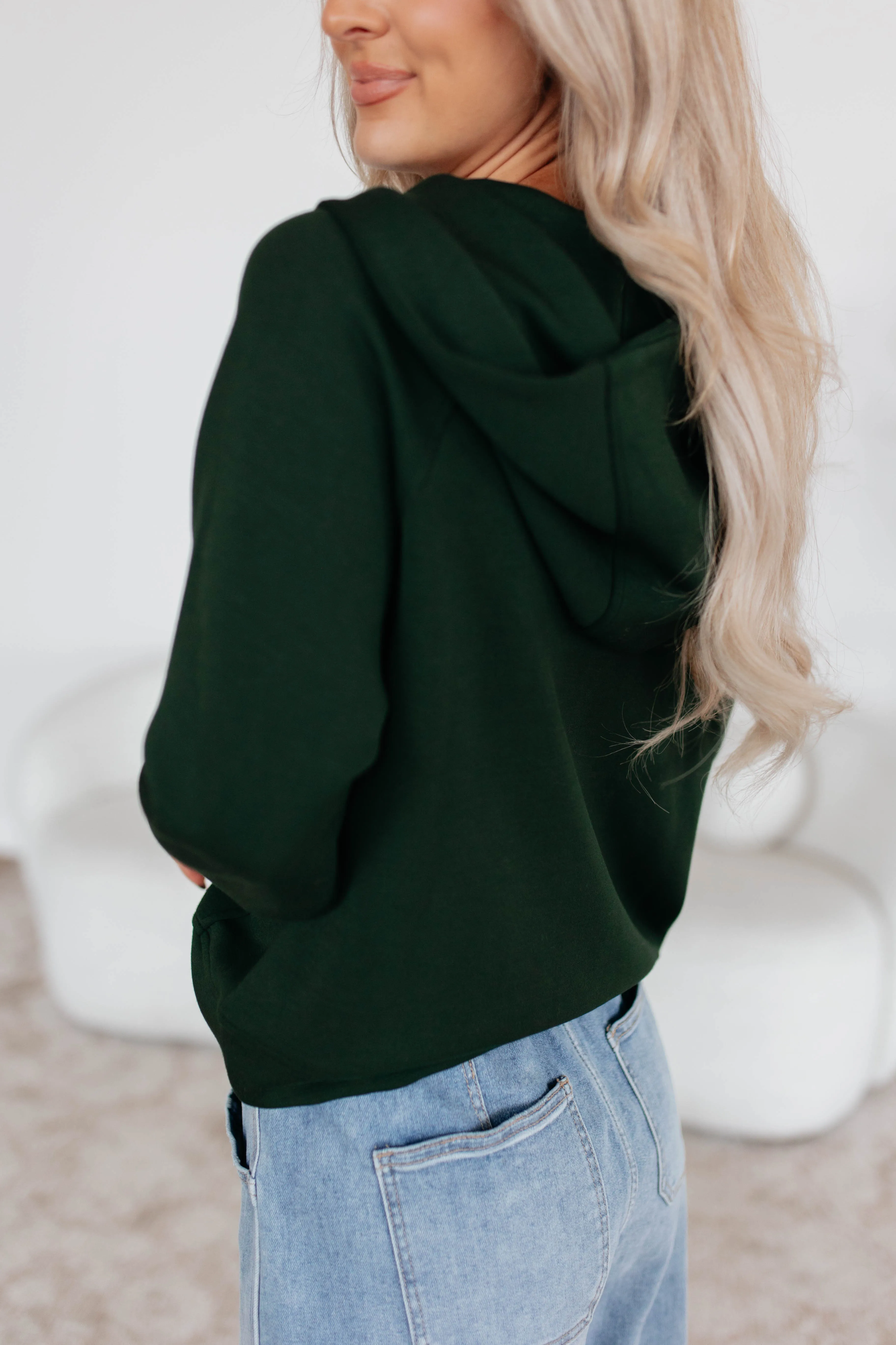 Aubrie Half-Zip Pullover - Hunter Green sold by Wild Oak Boutique product image thumbnail 5