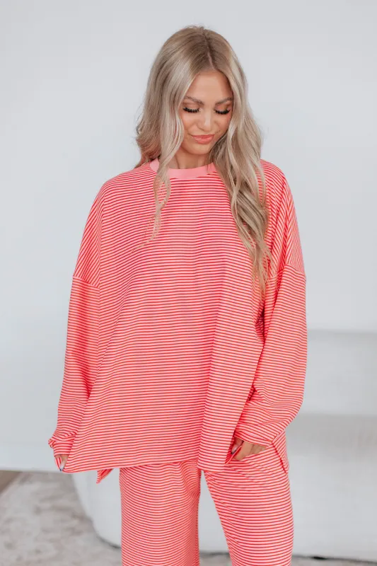 Cayla Striped Top - Bubblegum Mix sold by Wild Oak Boutique